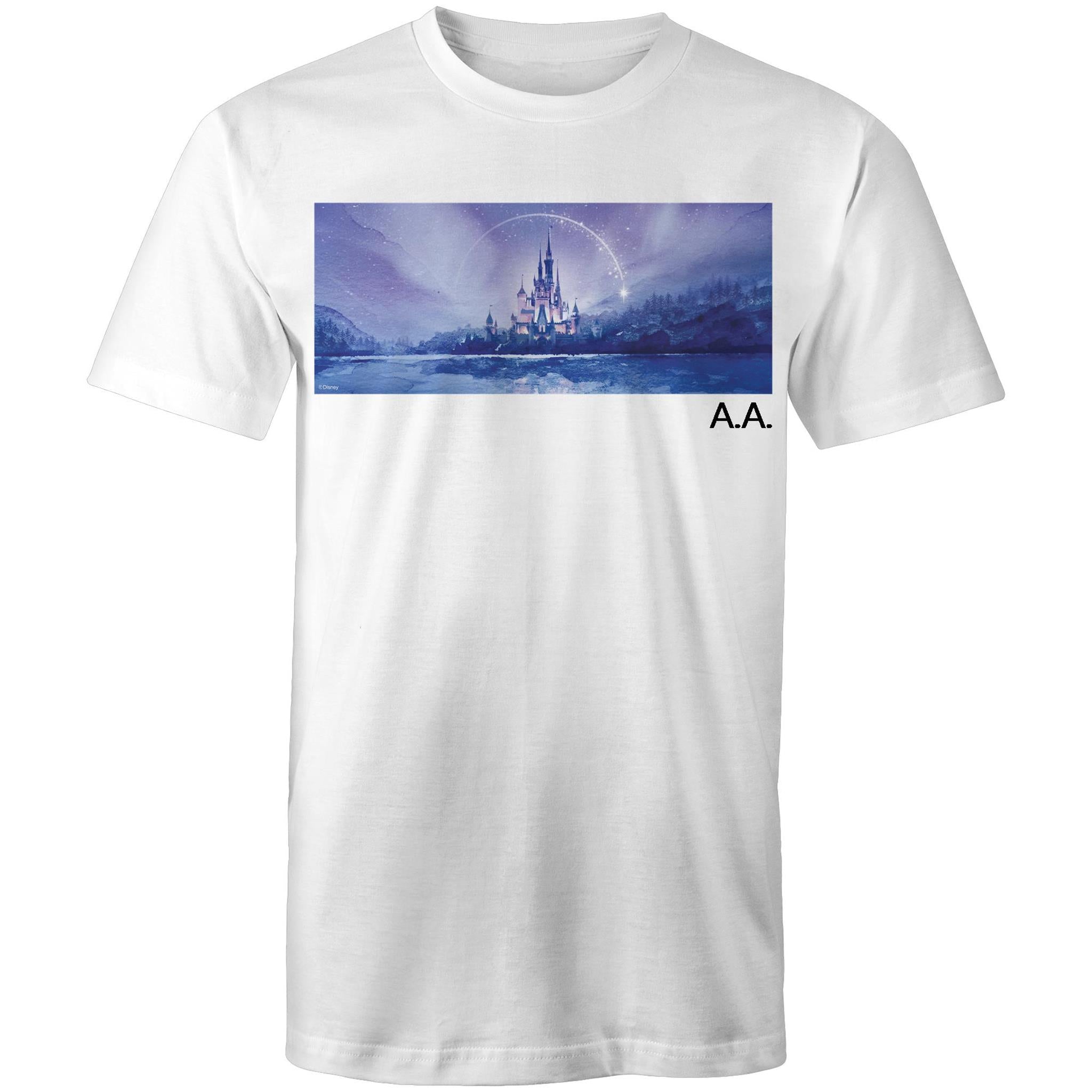 T-Shirt Print Disney Castle Night Scene