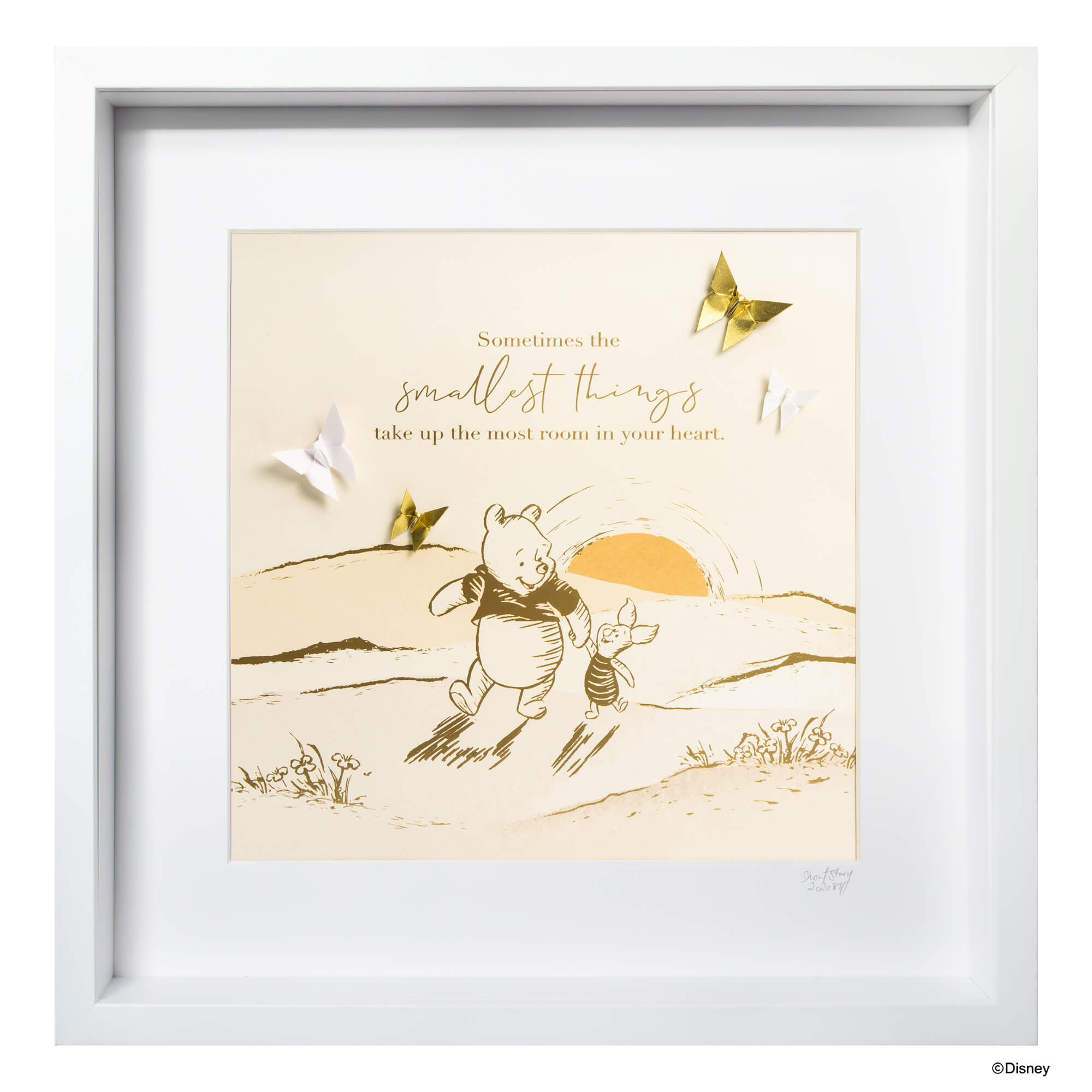 Disney White Frame Pooh & Piglet Smallest Things