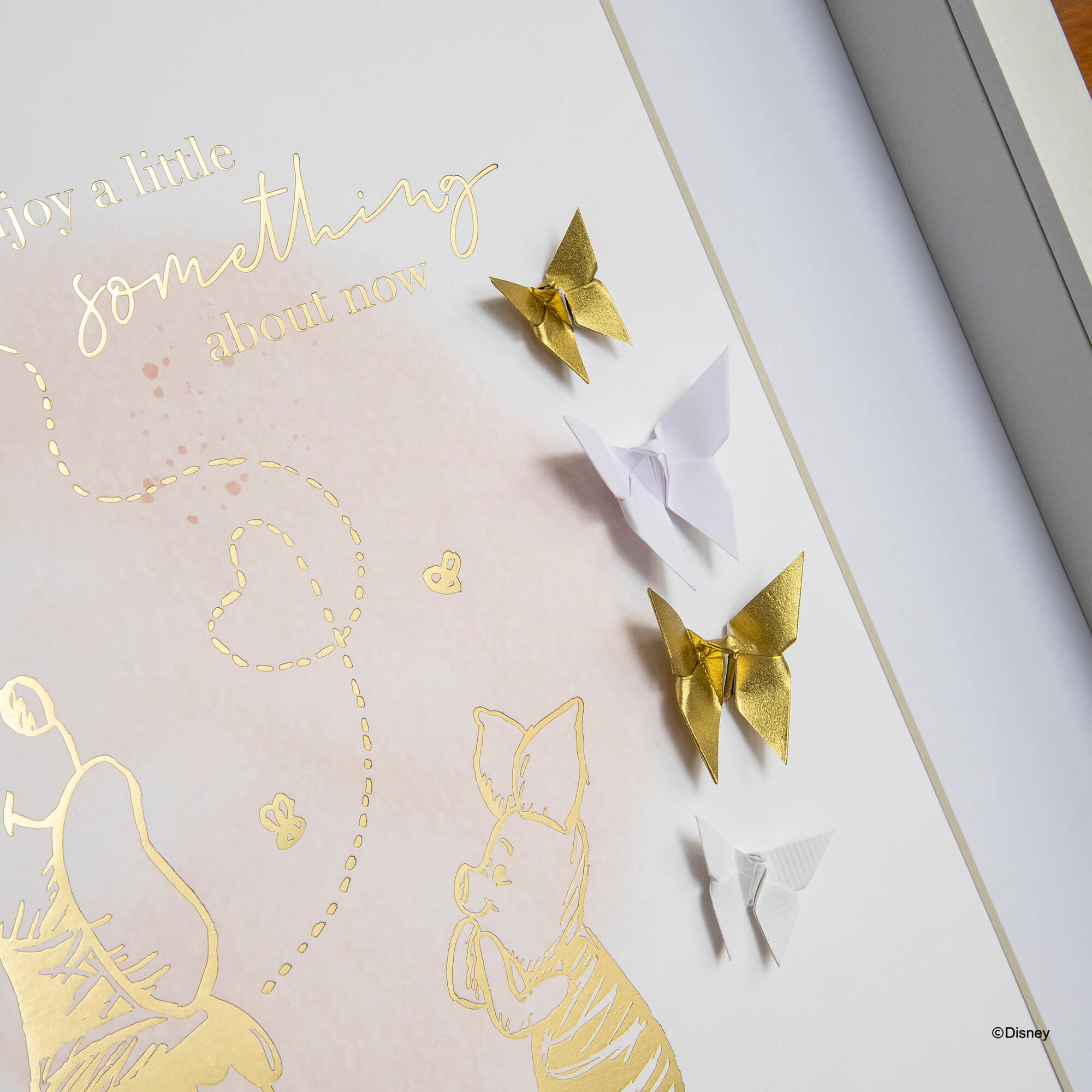 Disney White Frame Pooh & Piglet Enjoy Something