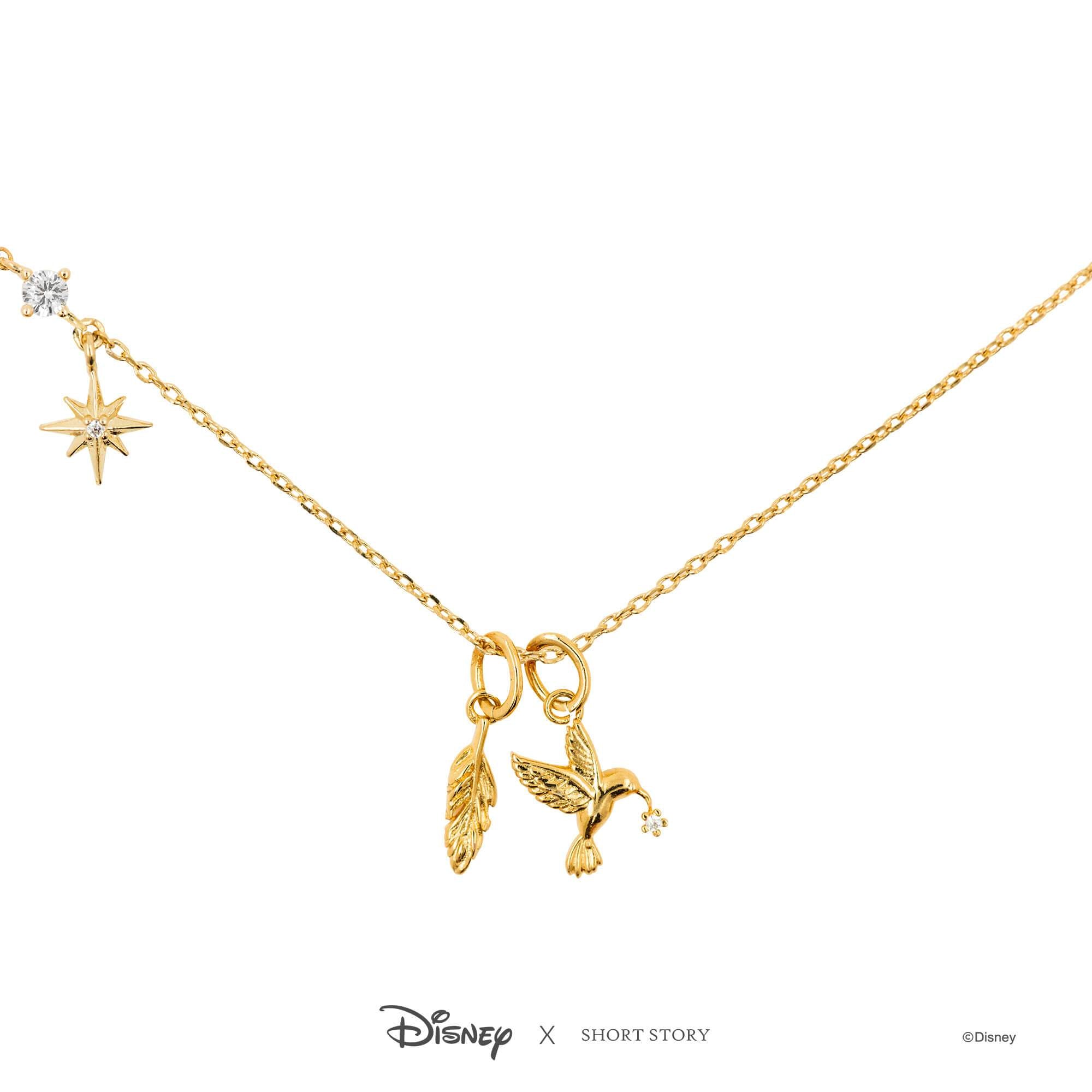 Disney Necklace Charm Diamante Hummingbird