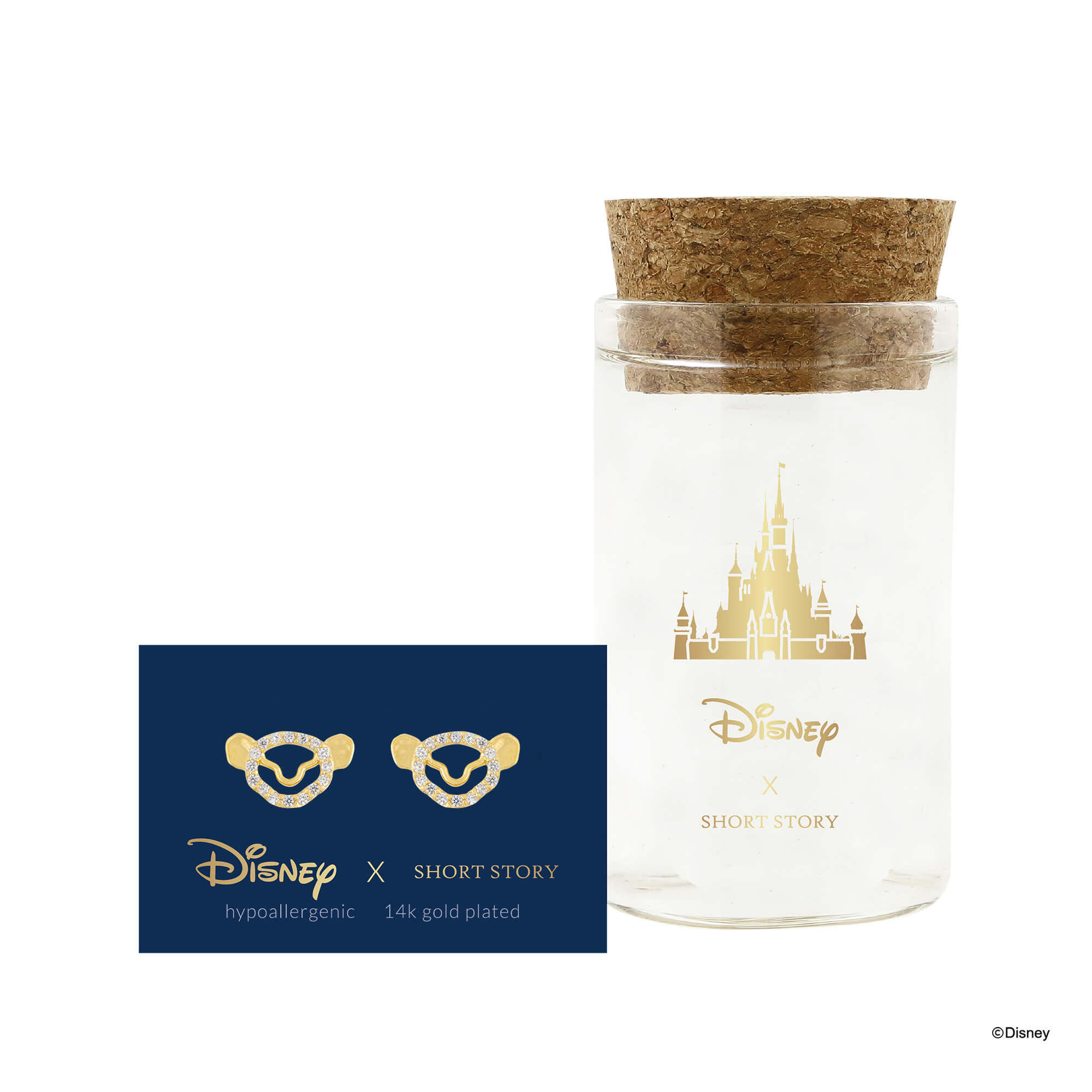 Disney Earring Diamante Simba Face Stencil