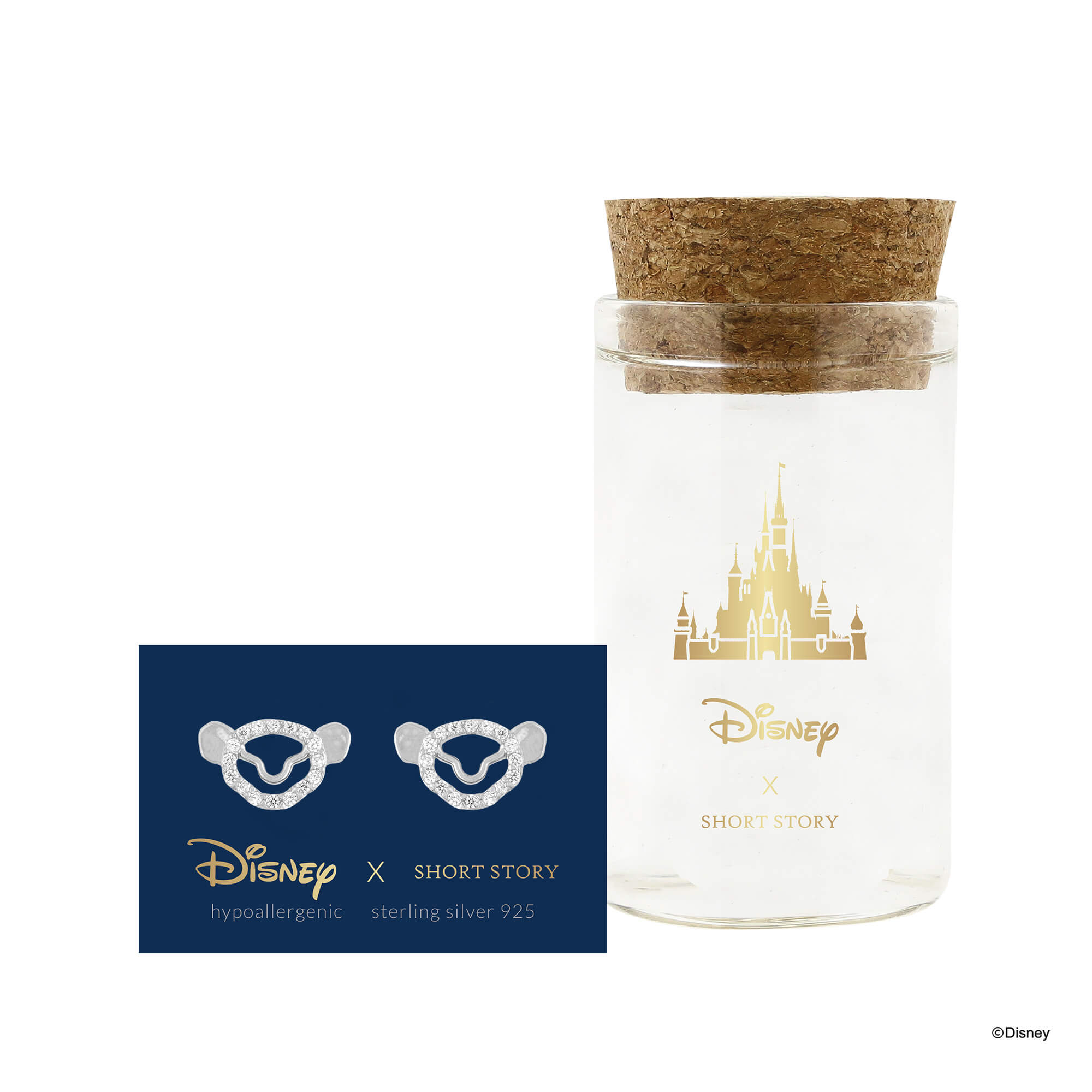 Disney Earring Diamante Simba Face Stencil