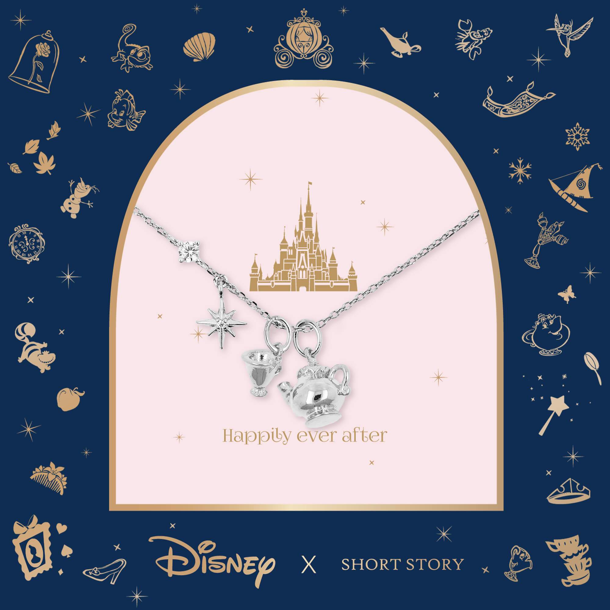 Disney Necklace Chip and Mrs Potts