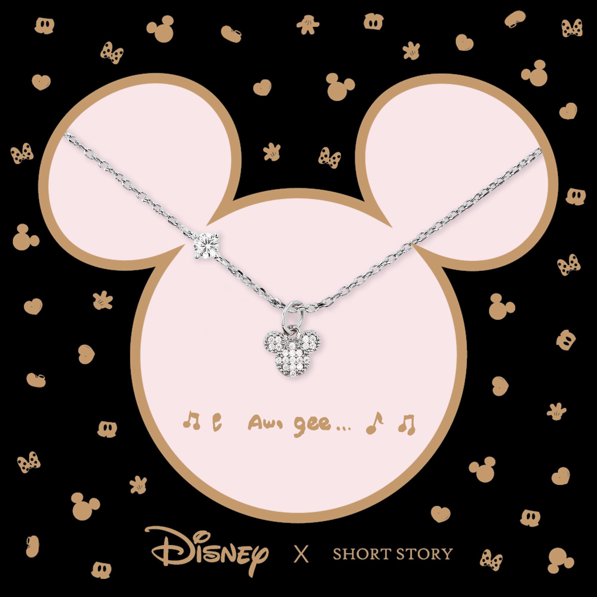 Disney Necklace Diamante Mickey Ears