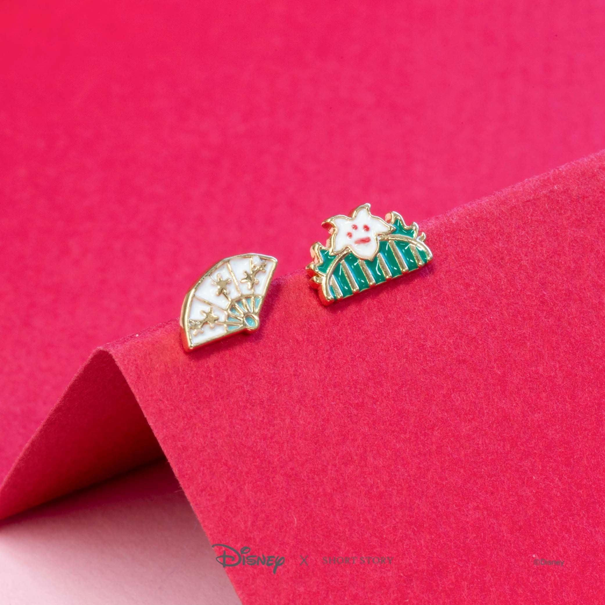 Disney Earring Mulan Fan & Brush