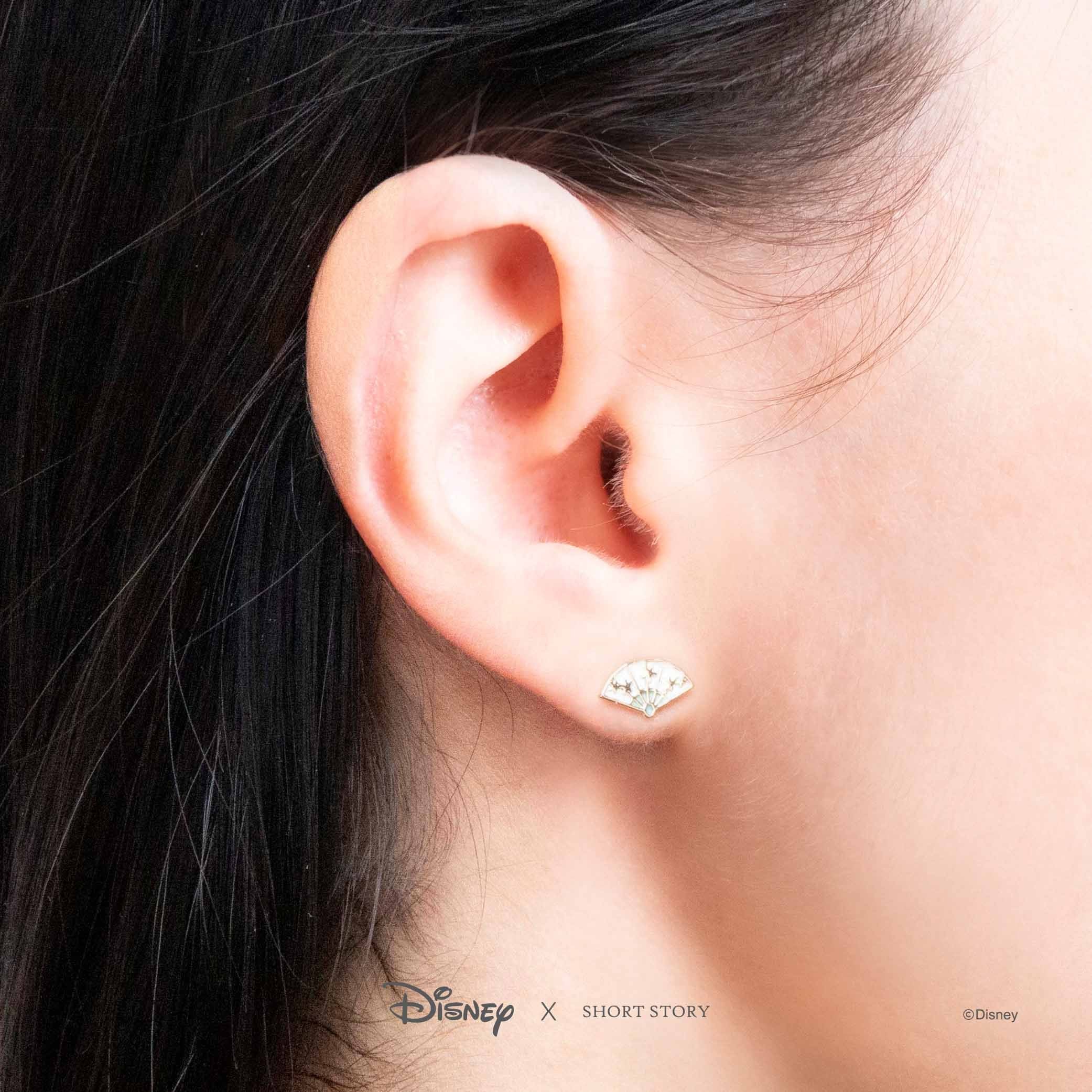 Disney Earring Mulan Fan & Brush