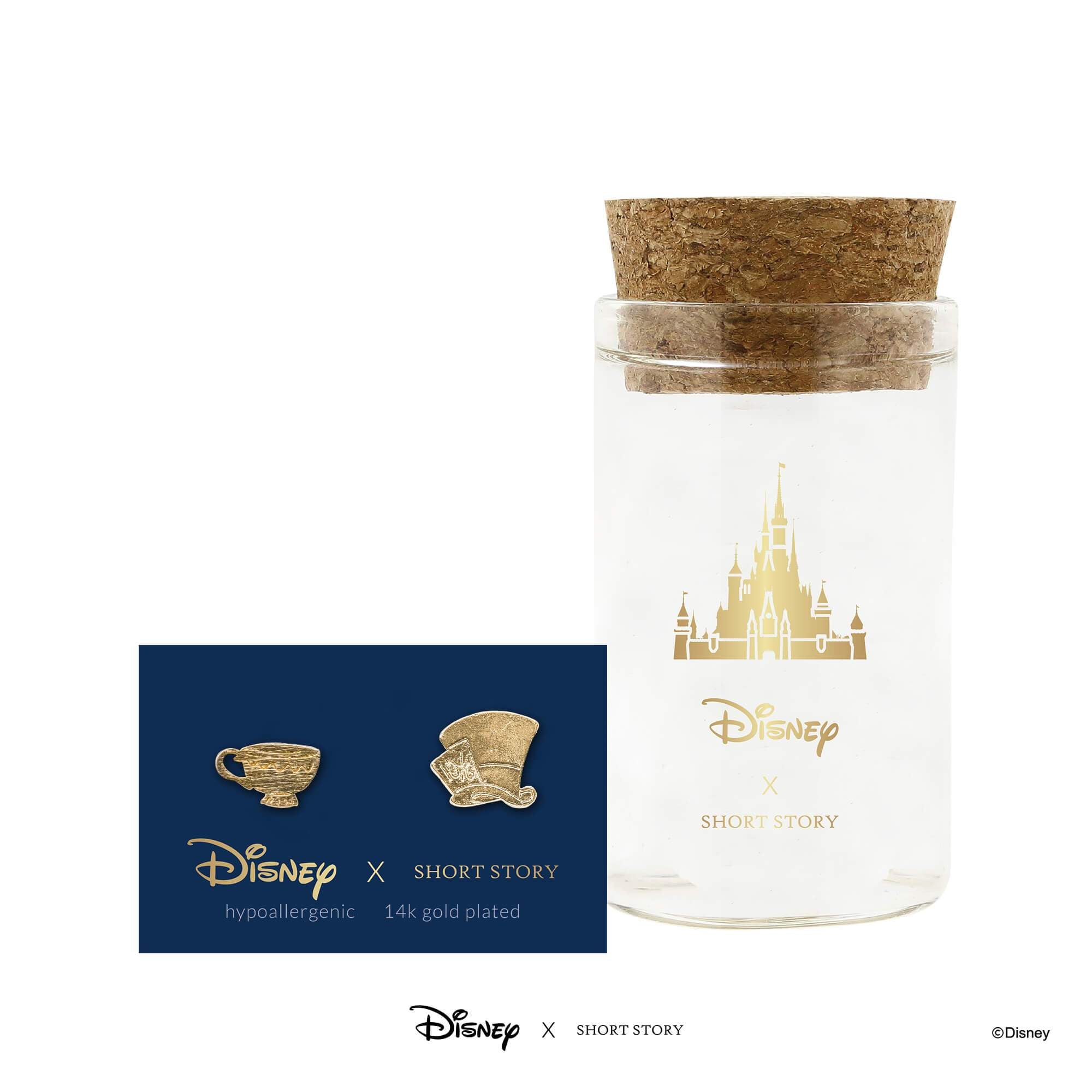 Disney Earring Mad Hat and Teacup
