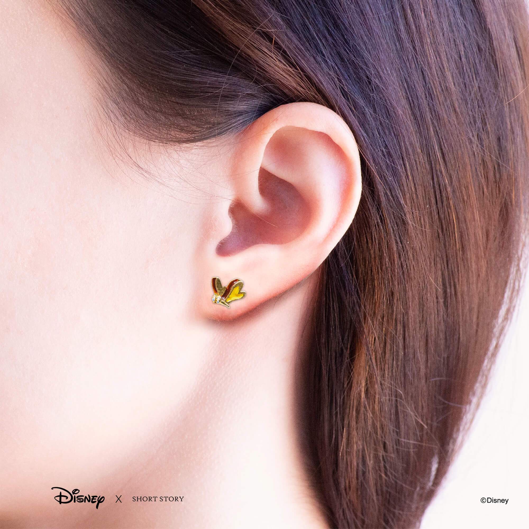 Disney Earring Epoxy Mushroom and Butterfly