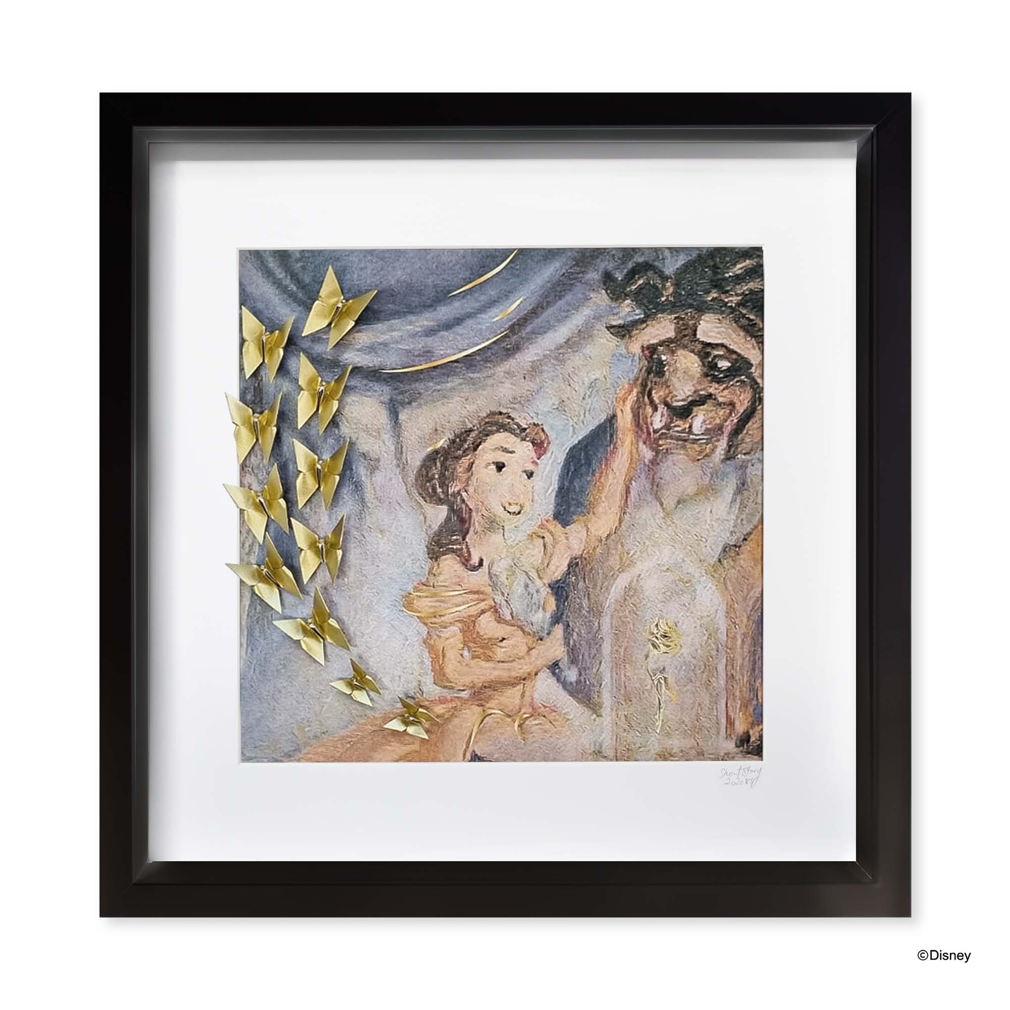 Disney Large Black Frame Belle &amp; Beast