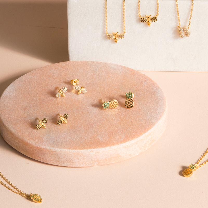 Earring Diamante 4 Leaf Clover