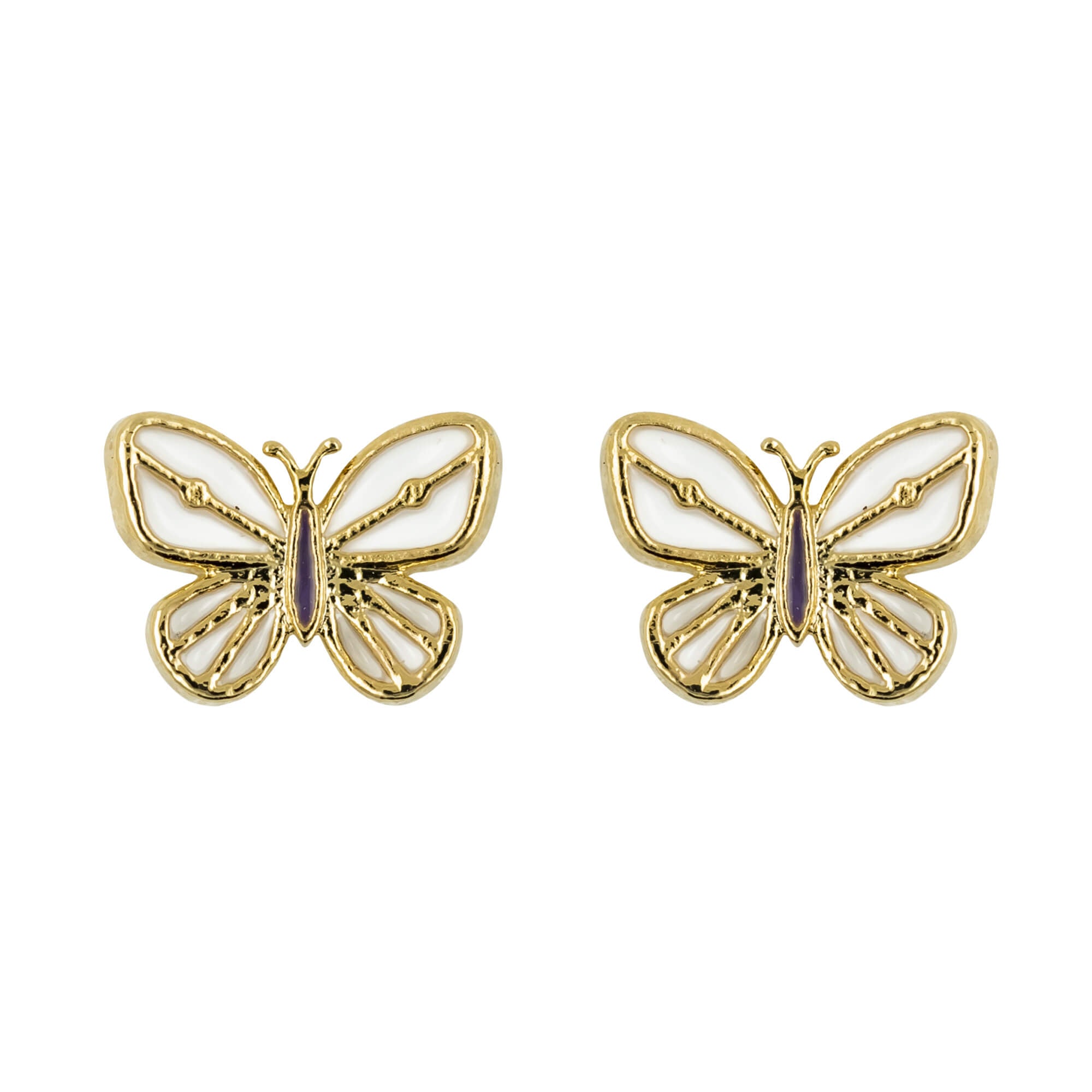 Earring Epoxy Butterfly White