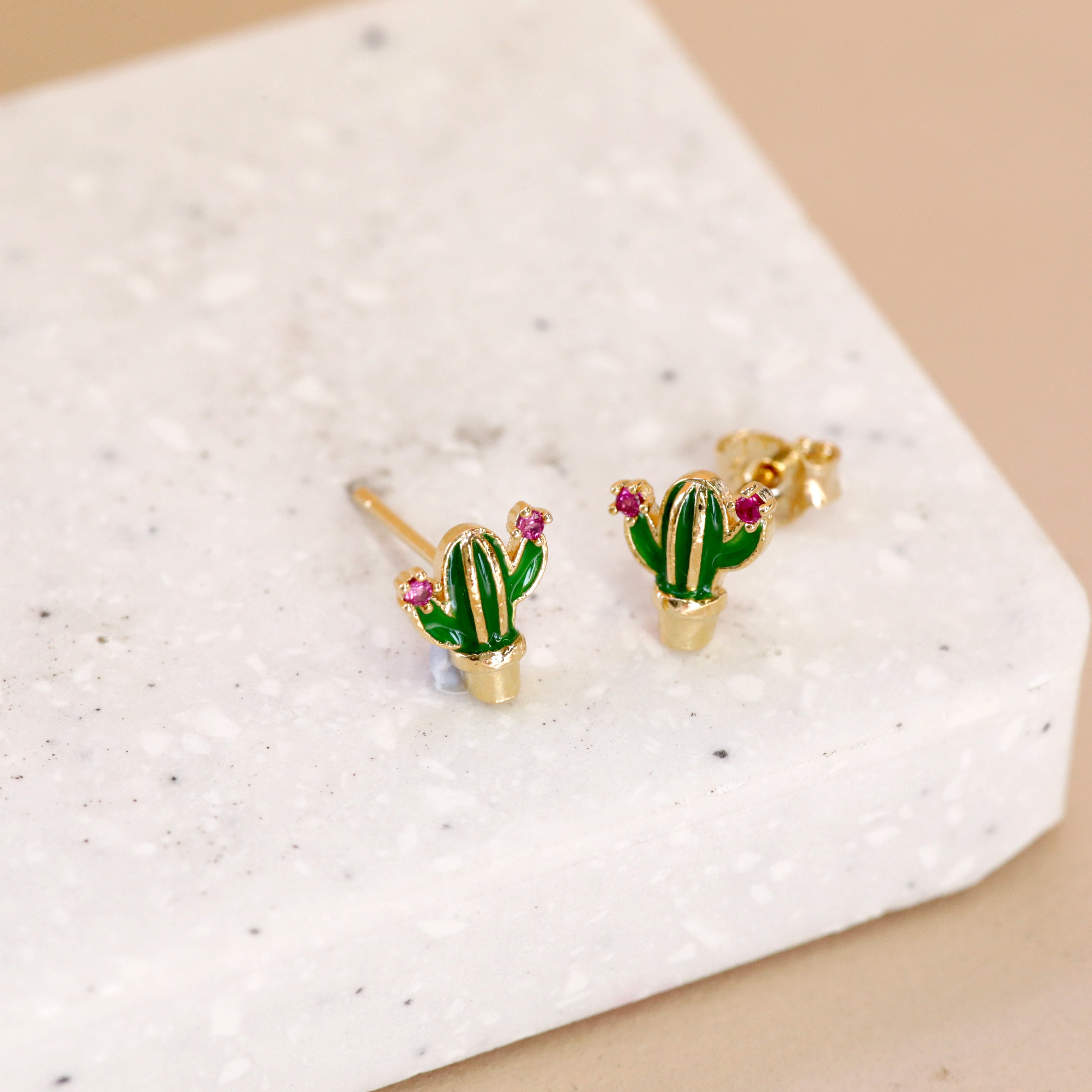 Earring Epoxy Cactus