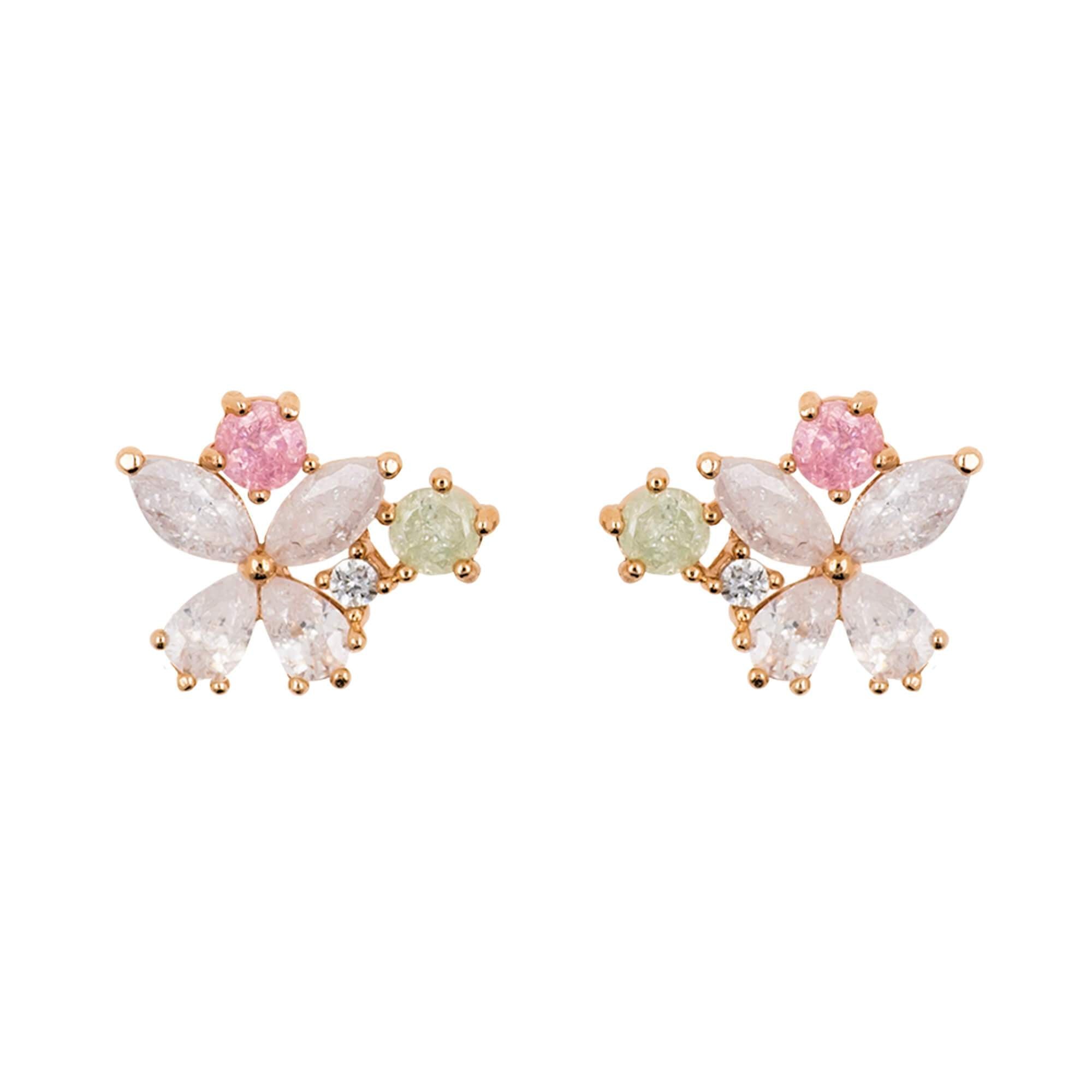 Earring Shining Butterfly Multi