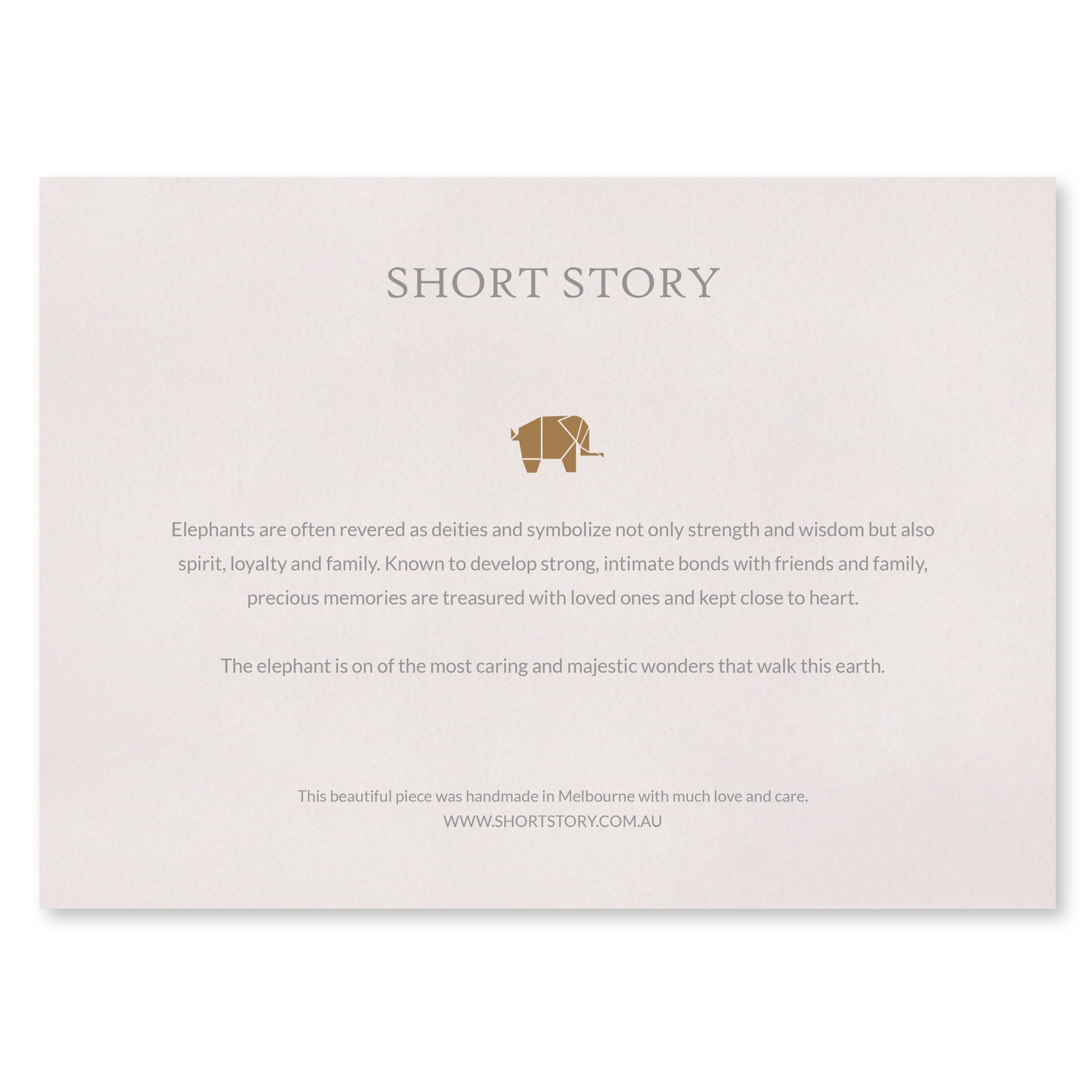 Small White Frame Happy Elephant Blue