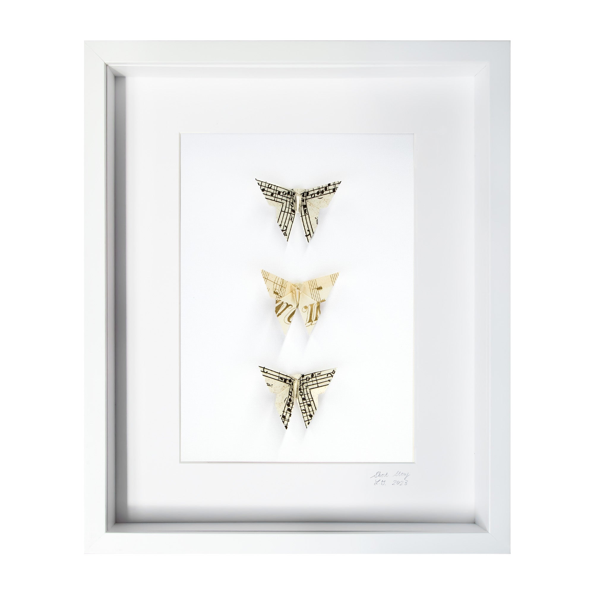 Small White Frame Symphony of Butterflies