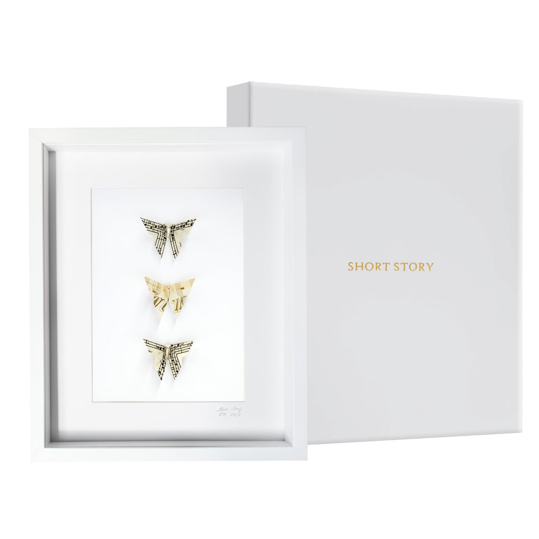 Small White Frame Symphony of Butterflies