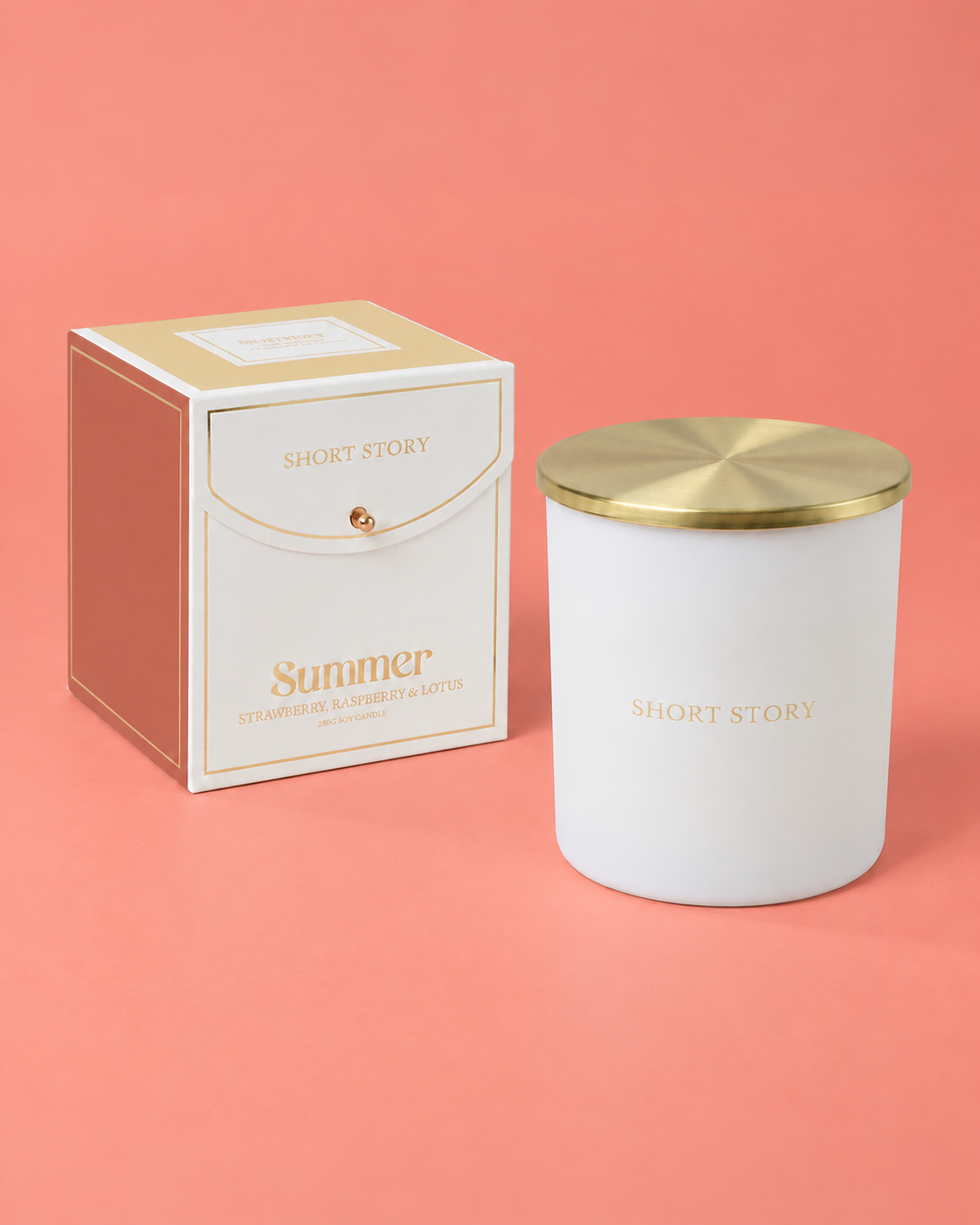 Signature Summer -Strawberry & Lotus Blossom Soy Candle