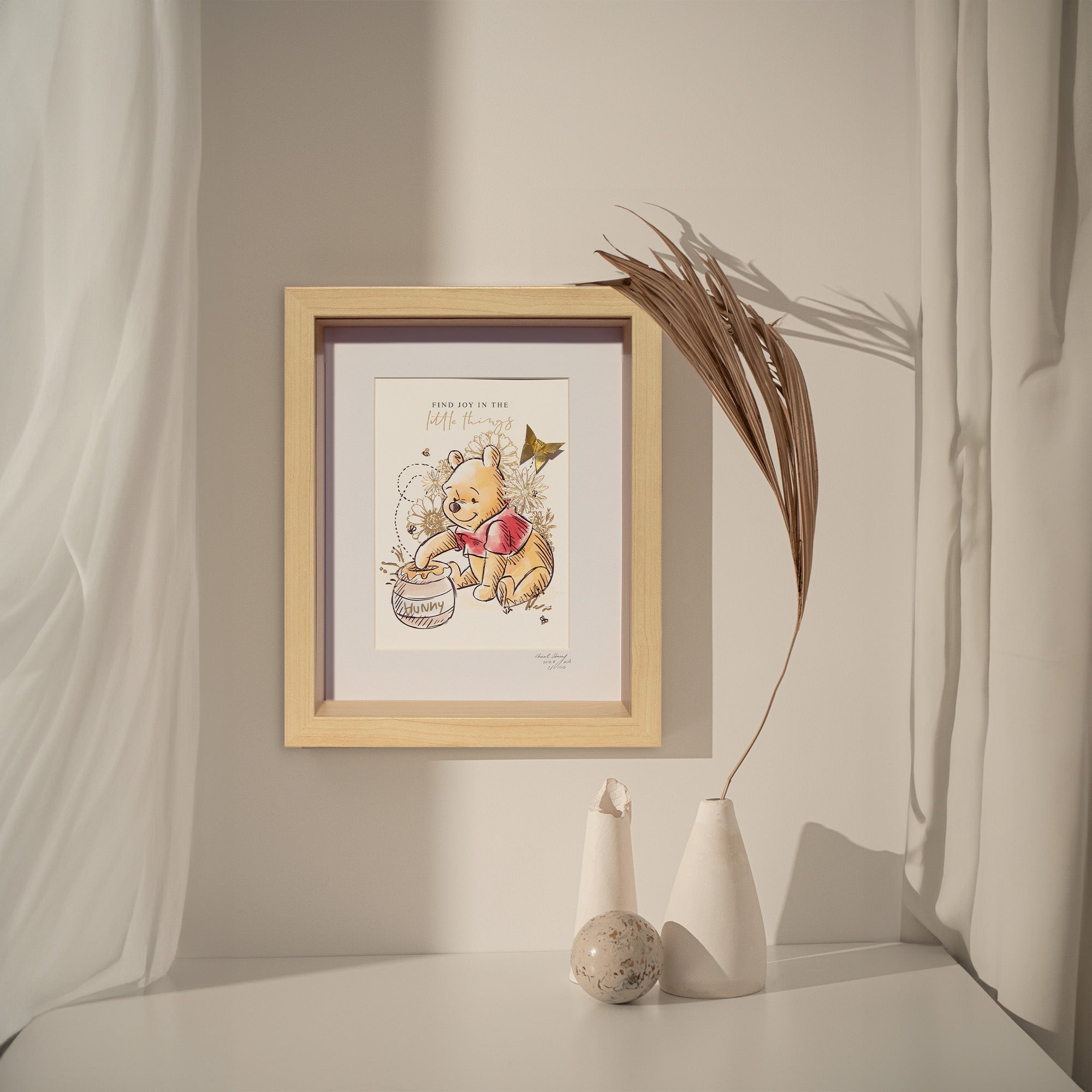 Disney Small Natural Frame Pooh