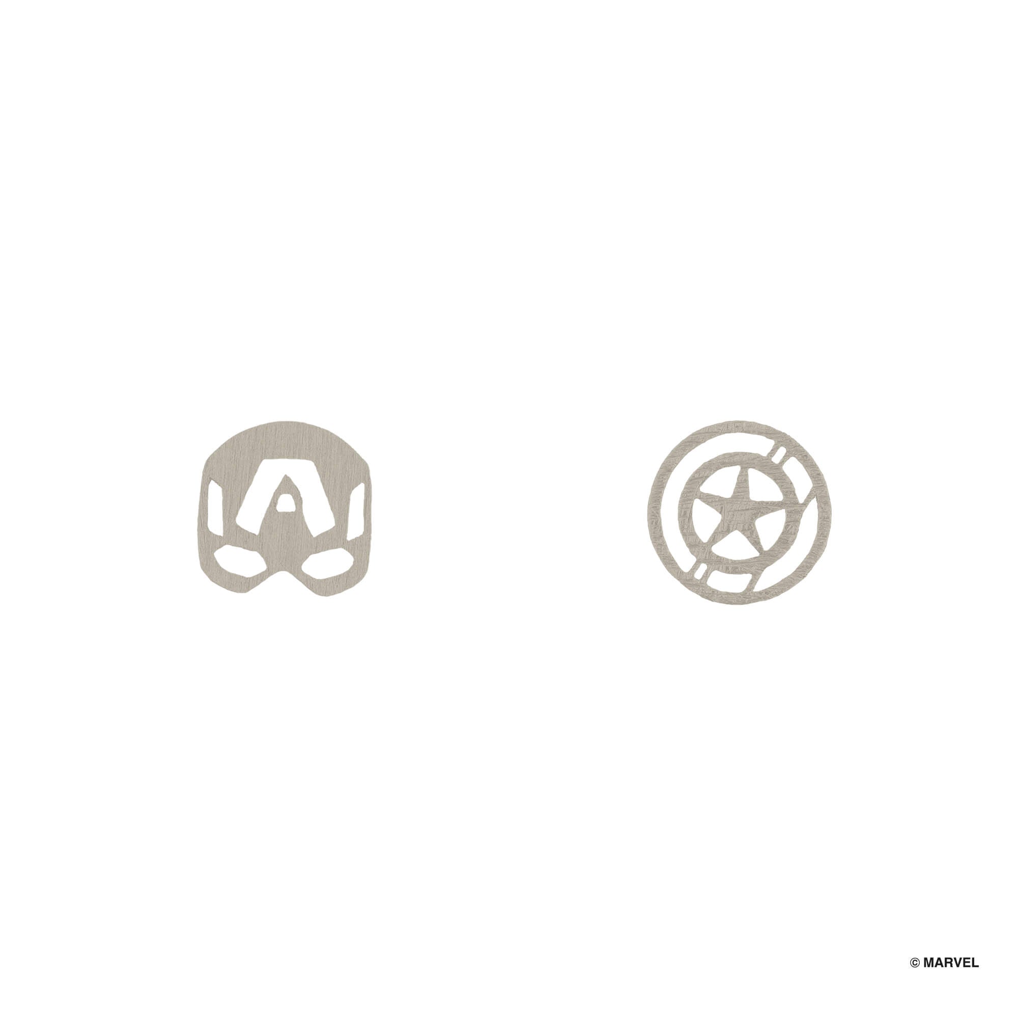 Marvel Earring Captain America &amp; Vibranium Shield