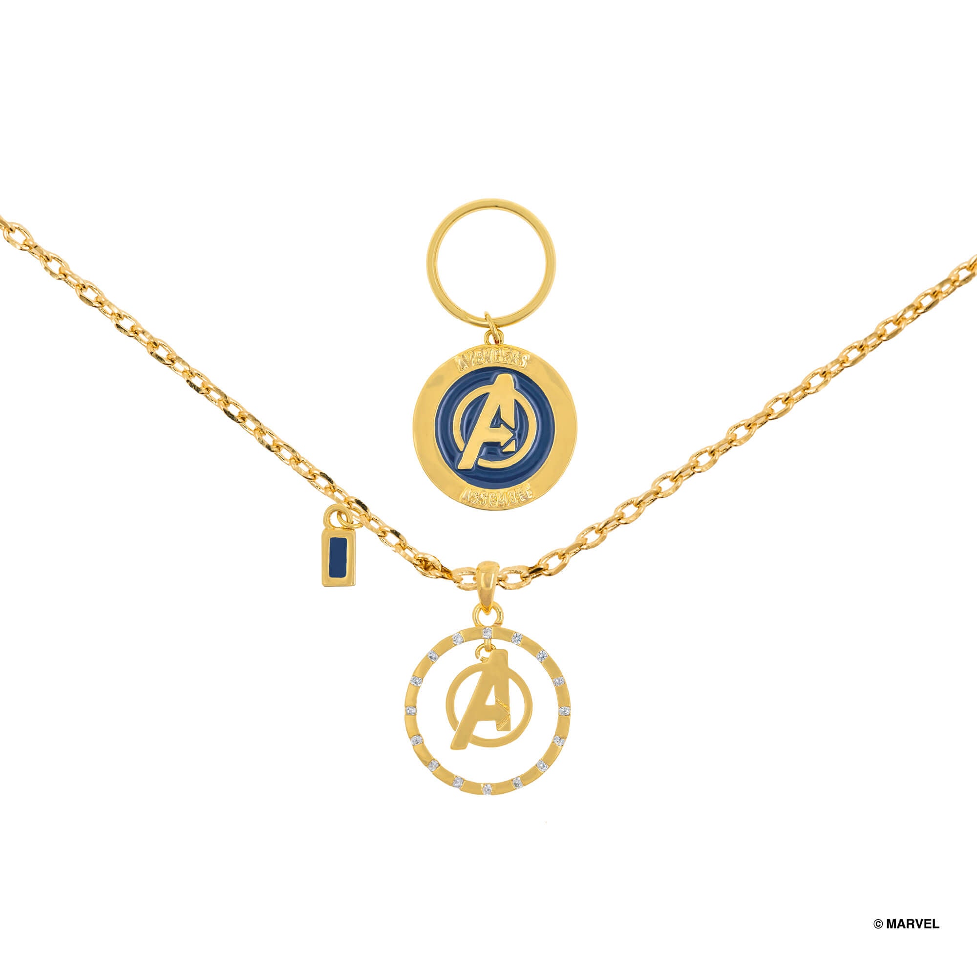 Marvel Necklace &amp; Pet Charm Set Avengers