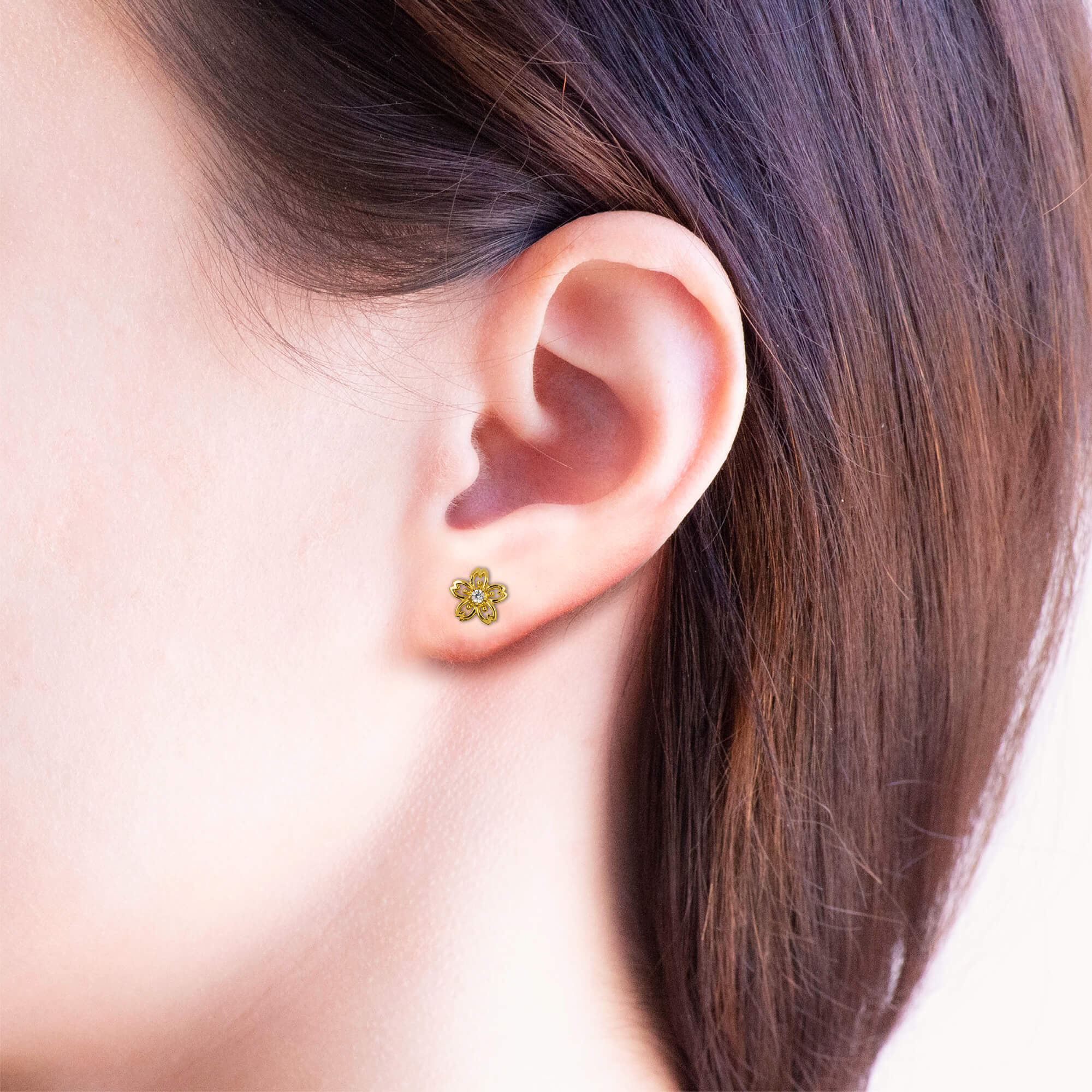 Earring DIamante Blossom Gold