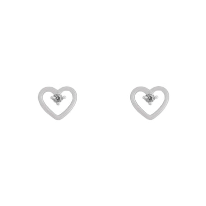 Earring Diamante Center Heart
