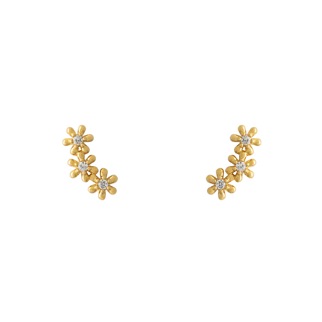 Earring Diamanter Flower Cluster
