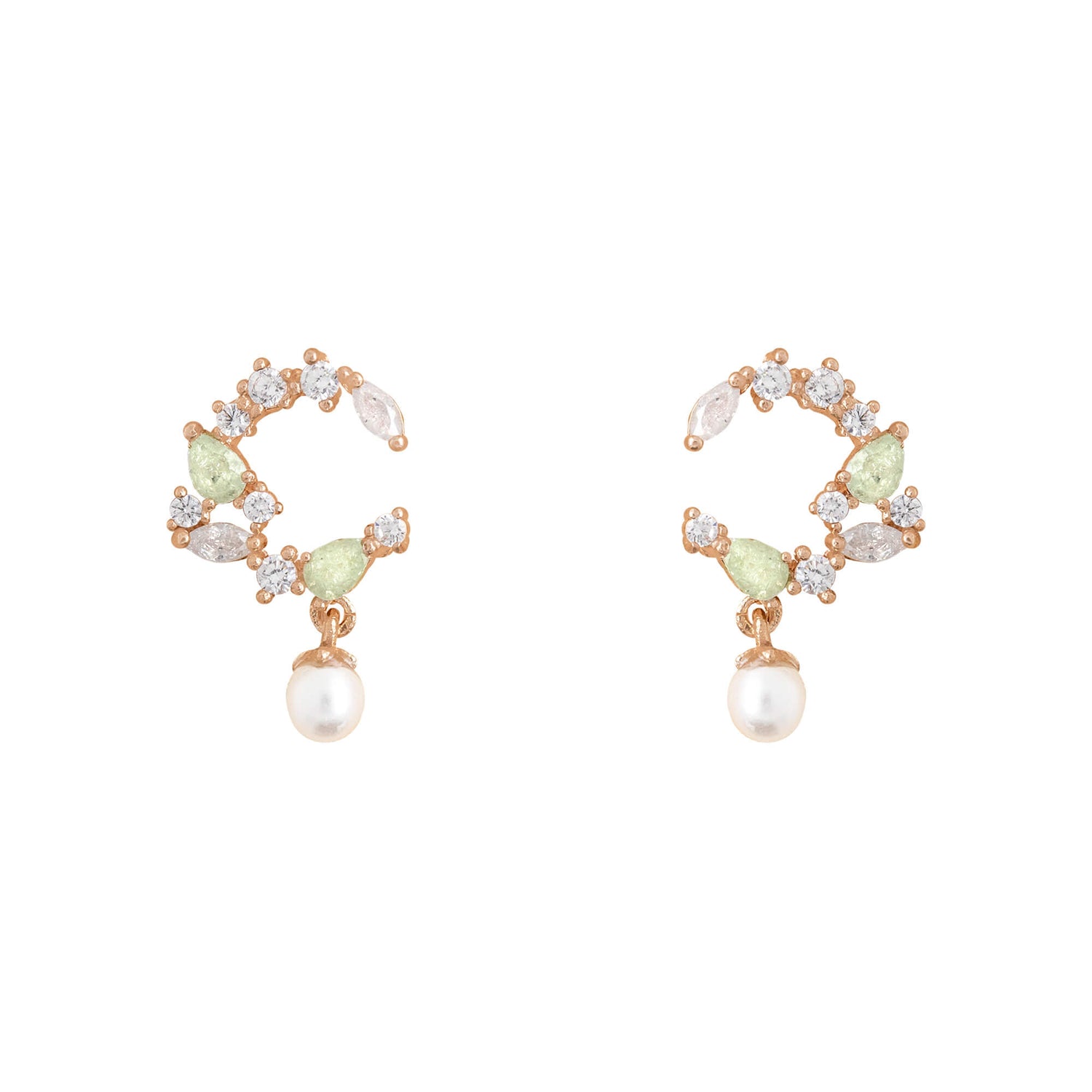 Earring Crescent Pearl