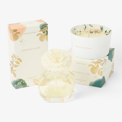 Floral Coconut Lime Candle & Diffuser Pack