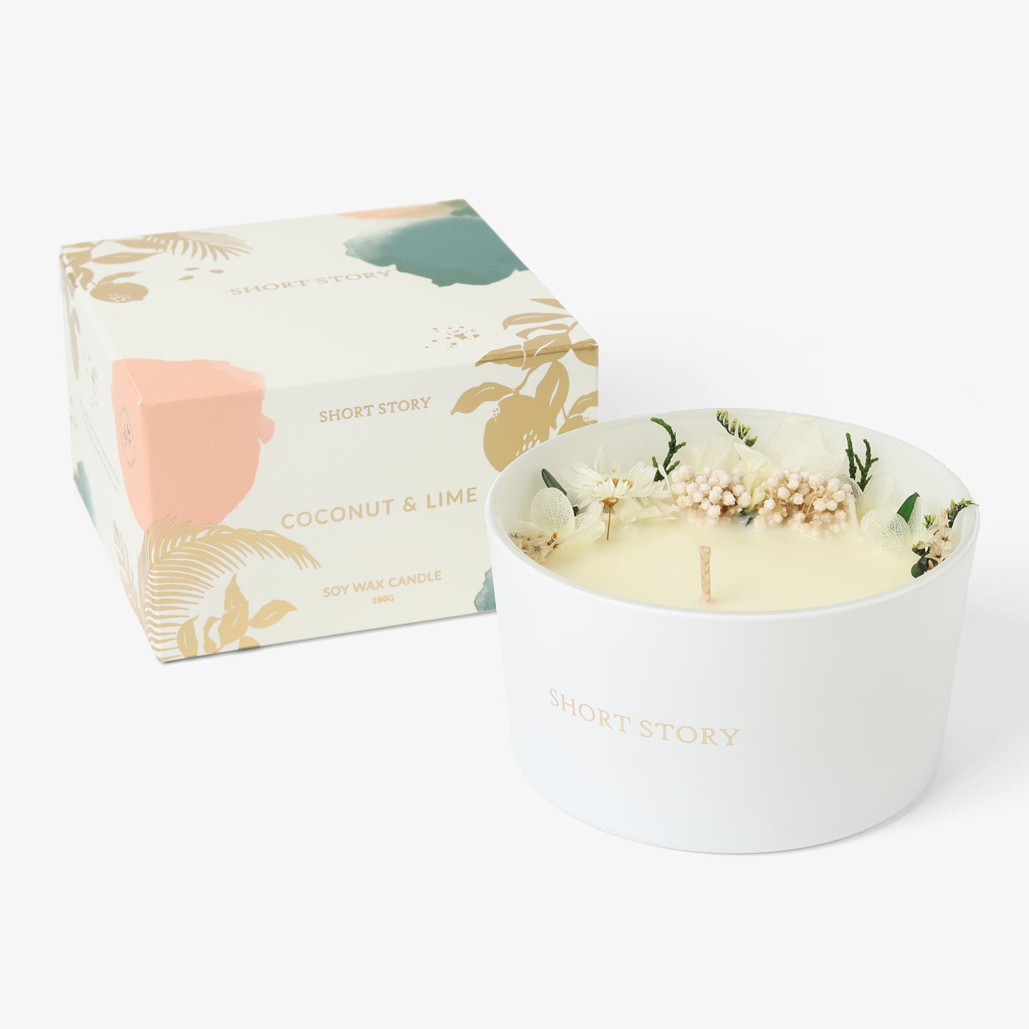 Floral Candle Coconut Lime