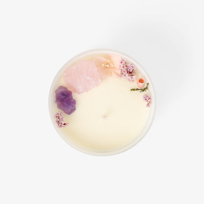 Floral Crystal Candle Love Wild Peony & Amber