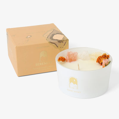Floral Crystal Candle Serenity Peach Blossom & Vanilla