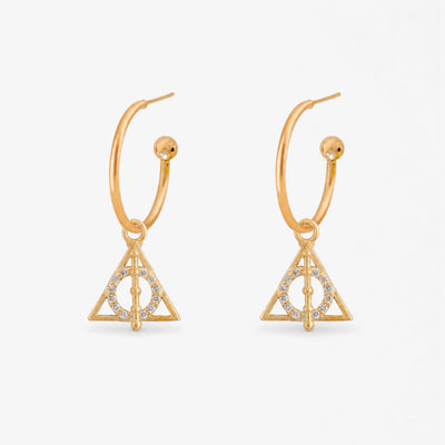 Harry Potter Hoop Earring Diamante Deathly Hallows