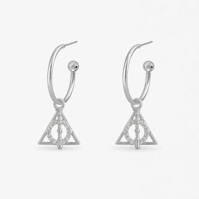 Harry Potter Hoop Earring Diamante Deathly Hallows