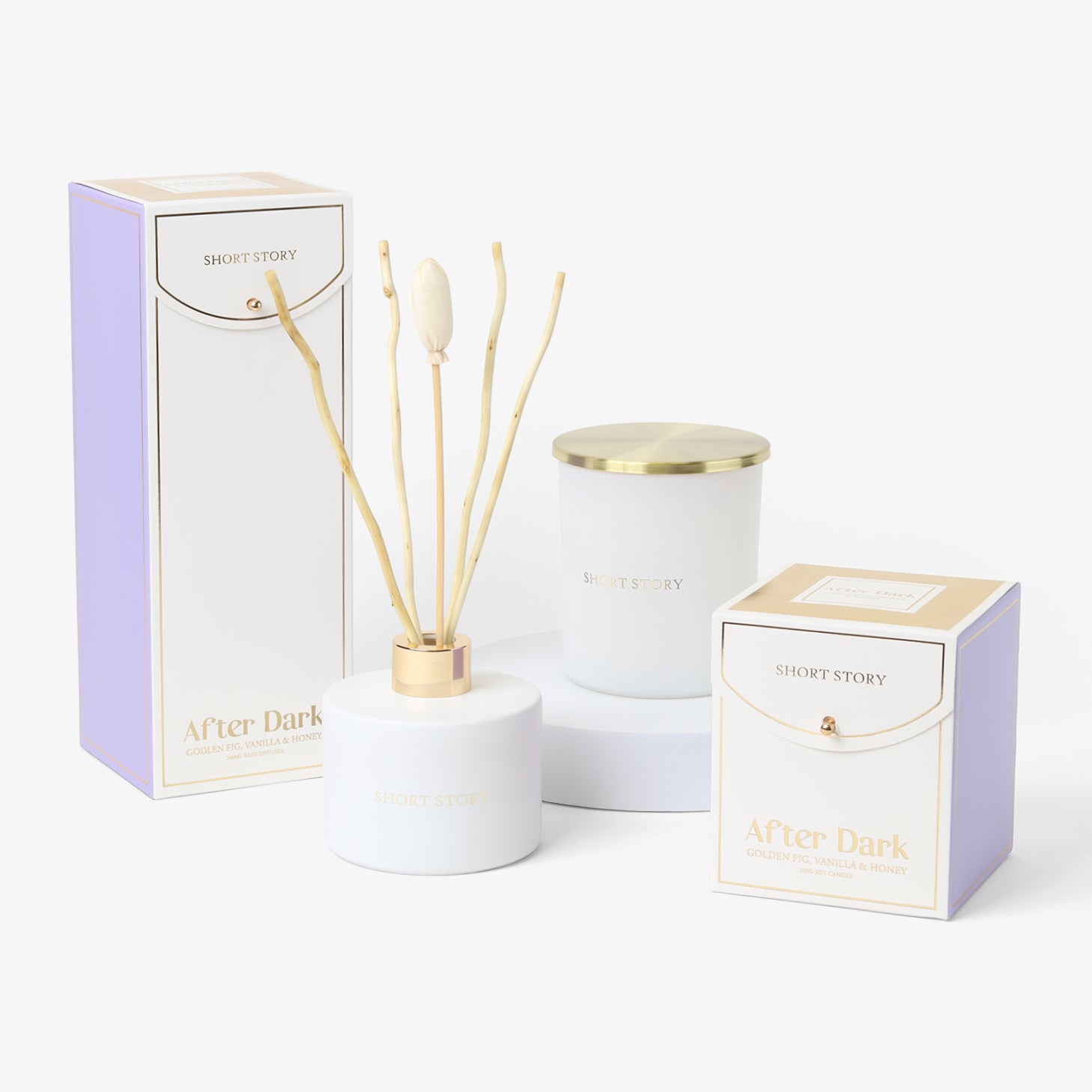 Signature After Dark – Vanilla, Fig & Honeycomb Candle & Diffuser Pack