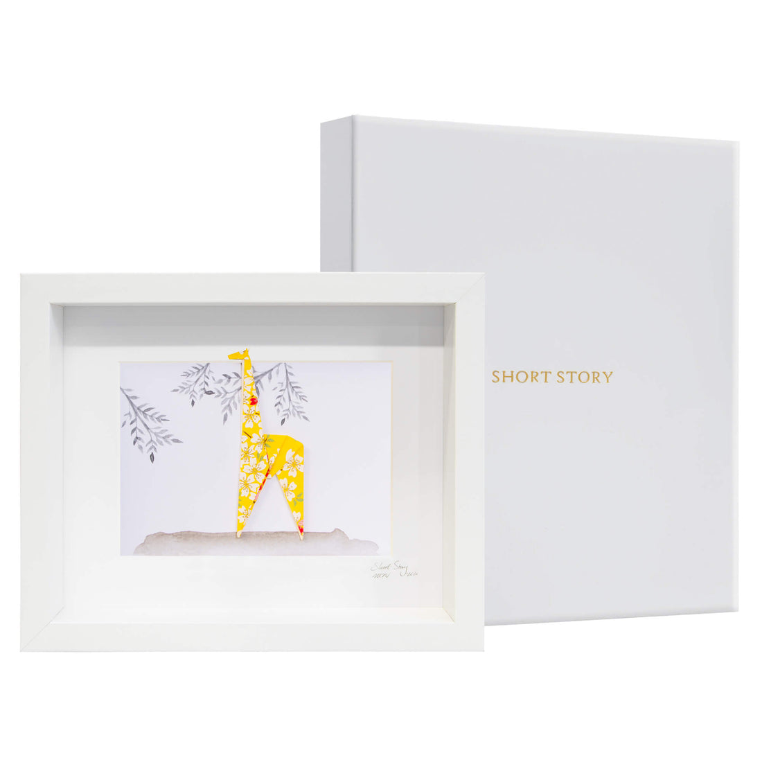 Small White Frame Giraffe