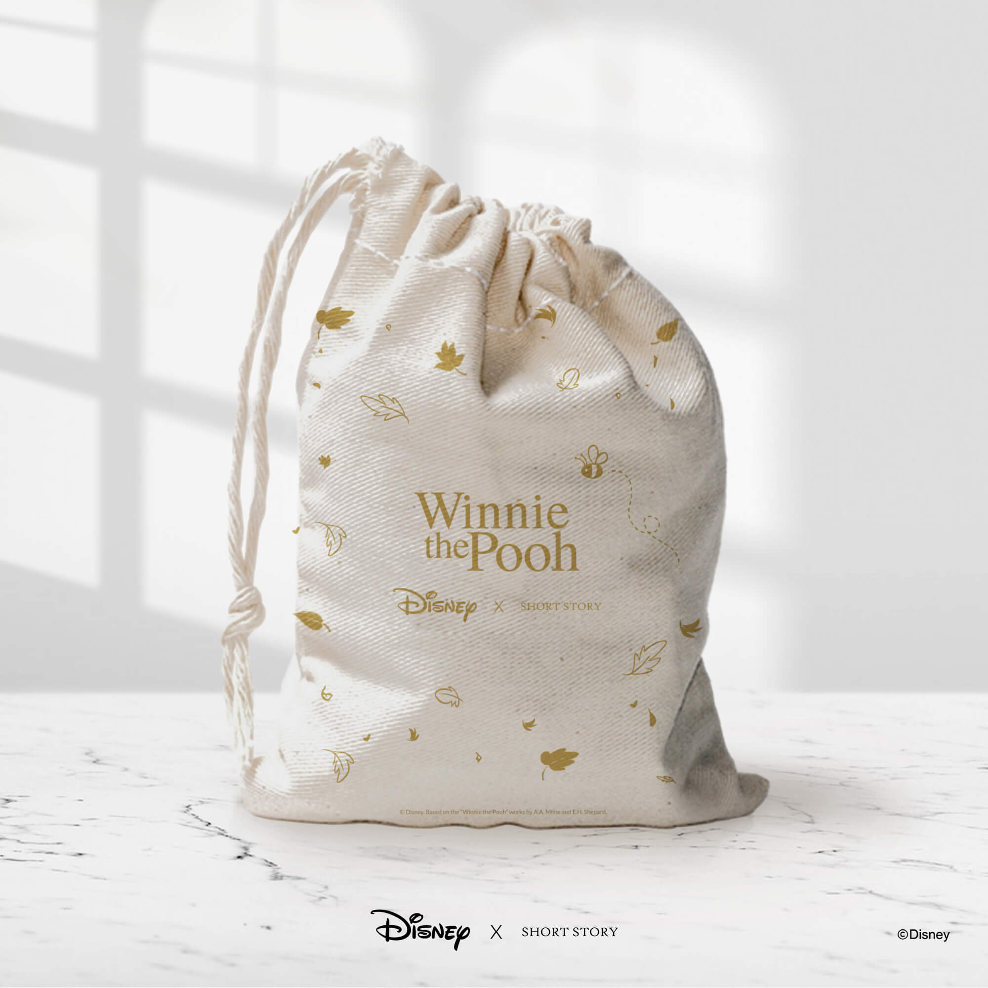 Disney Linen Drawstring Gift Bag Winnie the Pooh