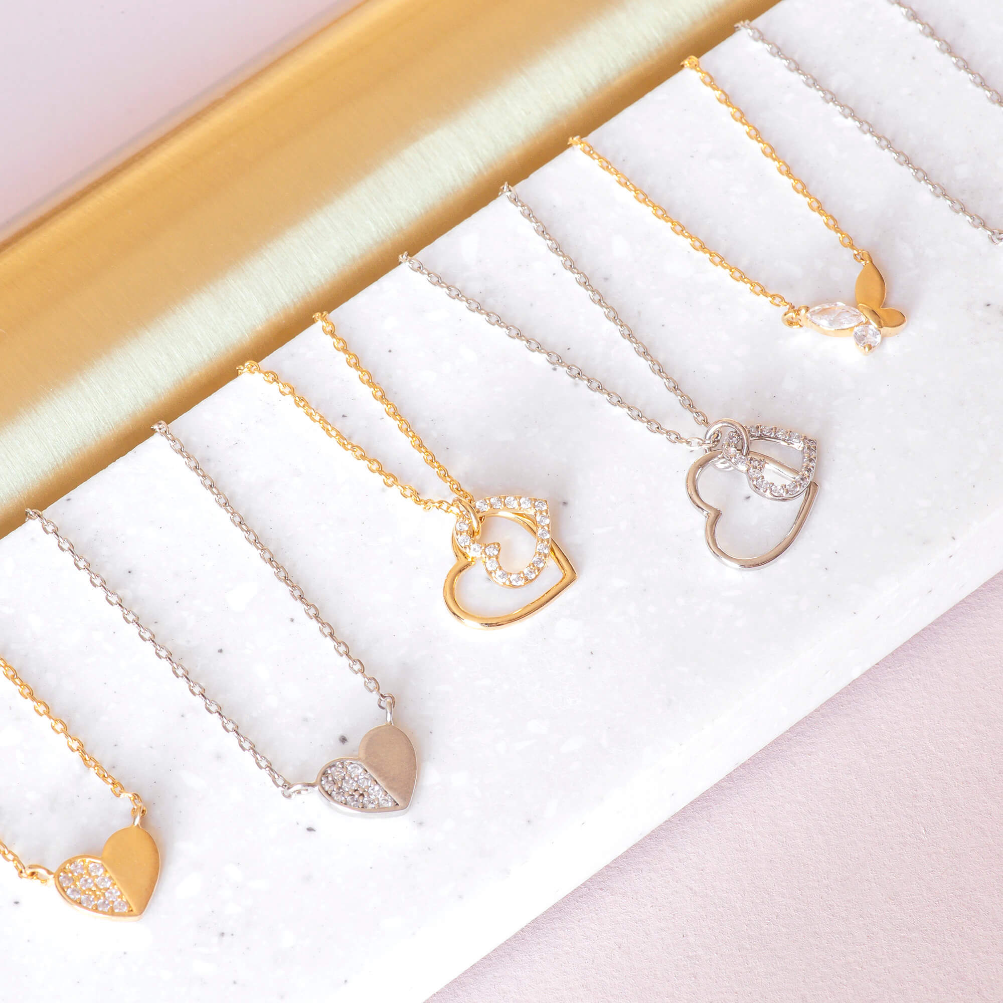 Heart diamante deals necklace