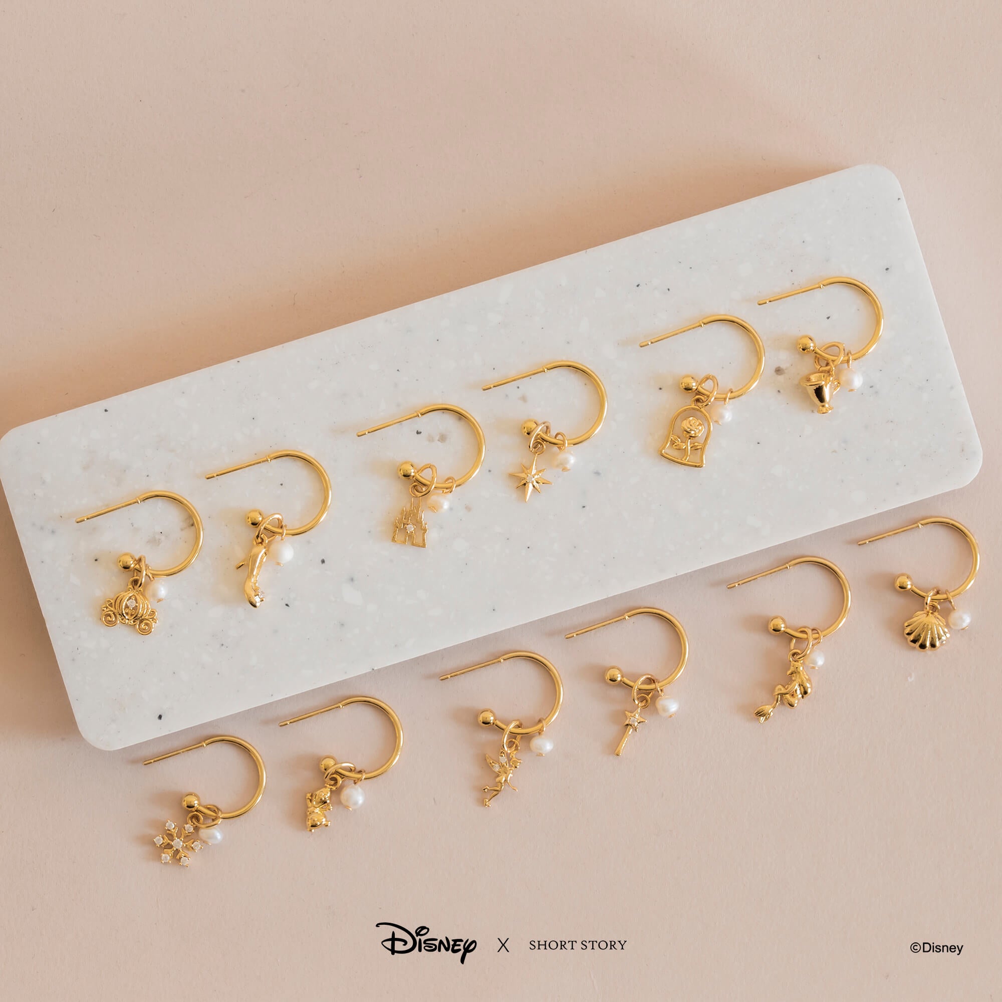 Disney castle store earrings