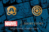 Marvel Earring Captain America &amp; Vibranium Shield