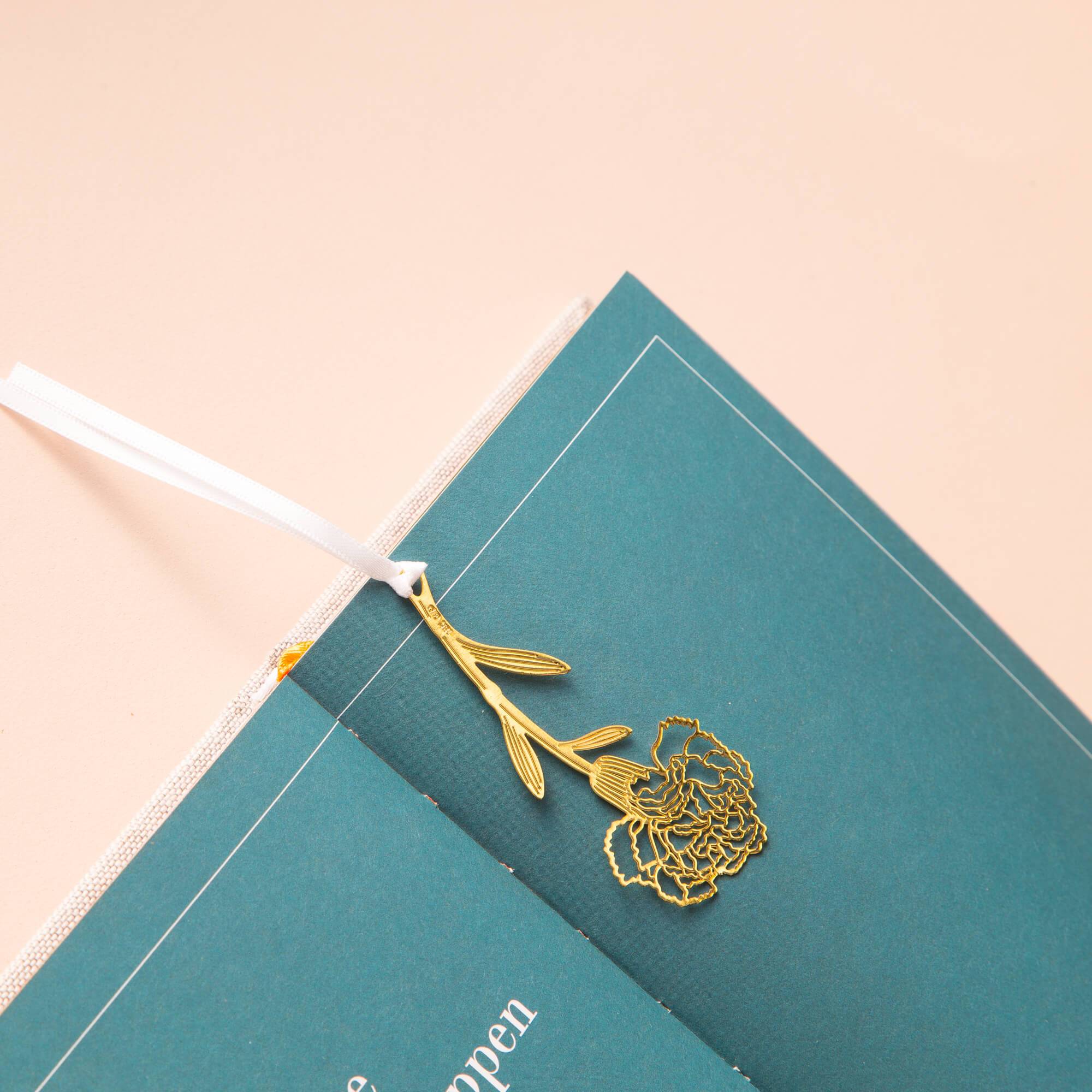 Gold Bookmarks Floral and Fauna Flower