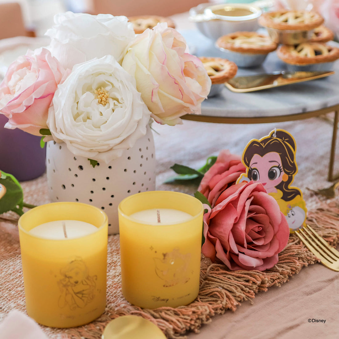 Disney Candle Twin Pack Belle &amp; Mrs Potts &amp; Chip