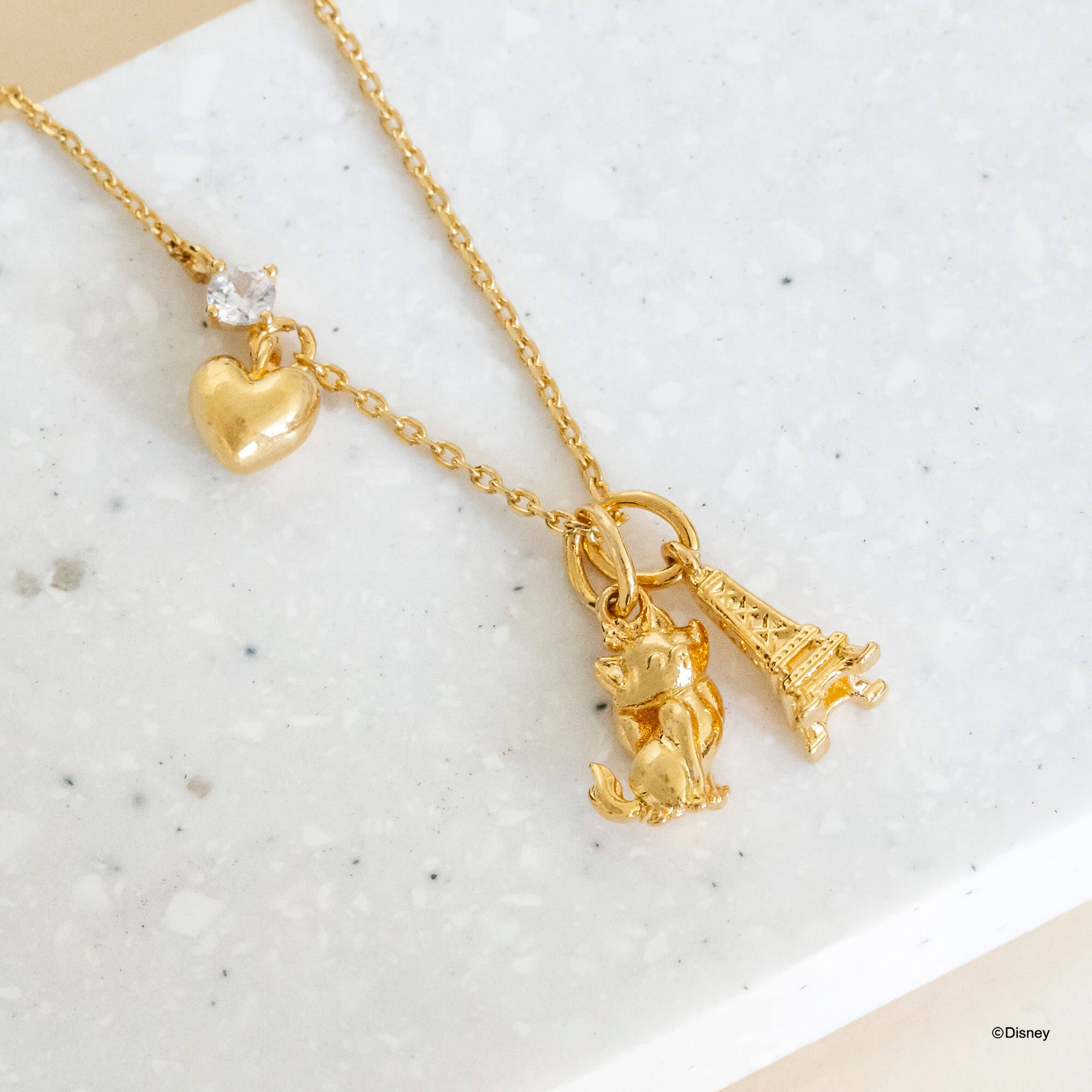 Buy AYESHA Eiffel Tower Diamante Stud Mini Pendant Gold-Toned Necklace |  Shoppers Stop