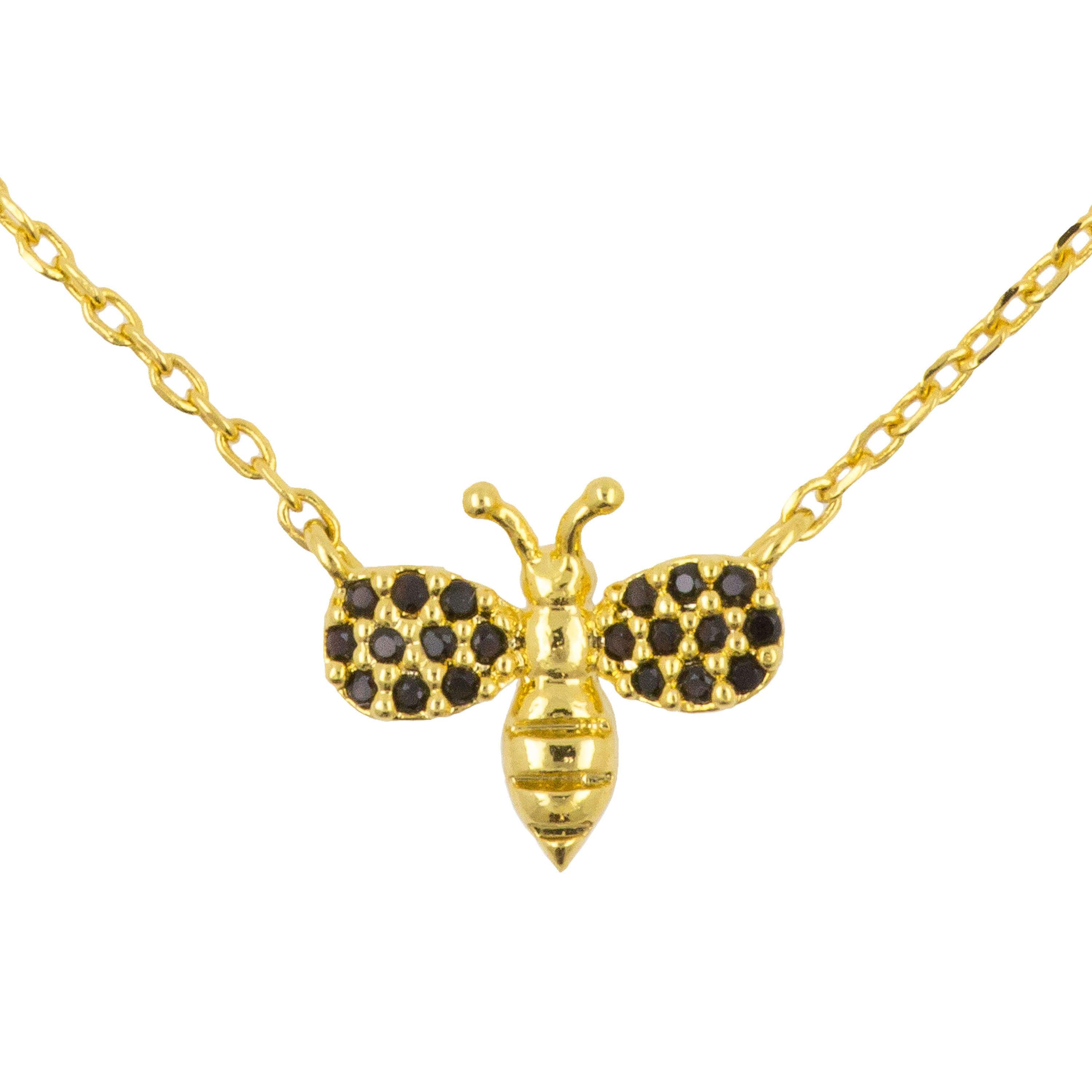 Necklace Diamante Bee