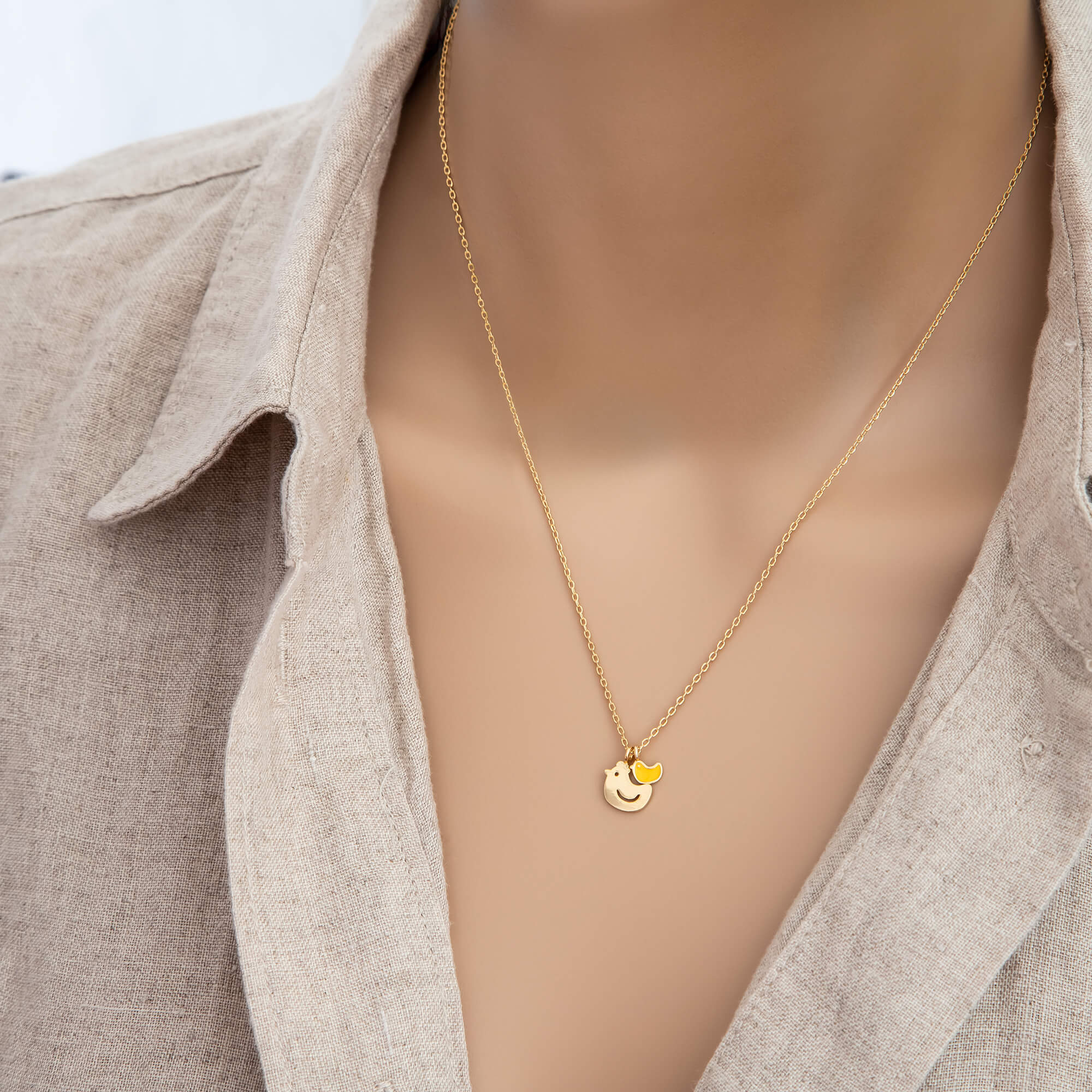 Buy online Rose Gold Deliciated Duck Pendant Chain Necklace from fashion  jewellery for Women by Nm Creation for ₹649 at 50% off | 2024 Limeroad.com