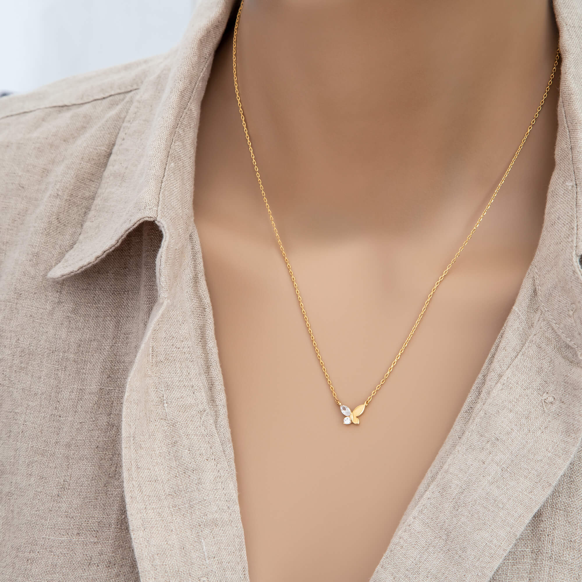 Mimi Necklace Gold-plated steel – Zag Bijoux