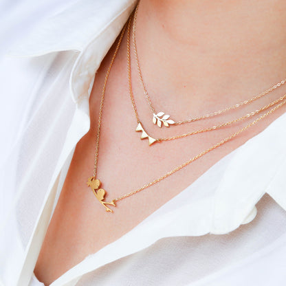 Necklace Simple Leaf