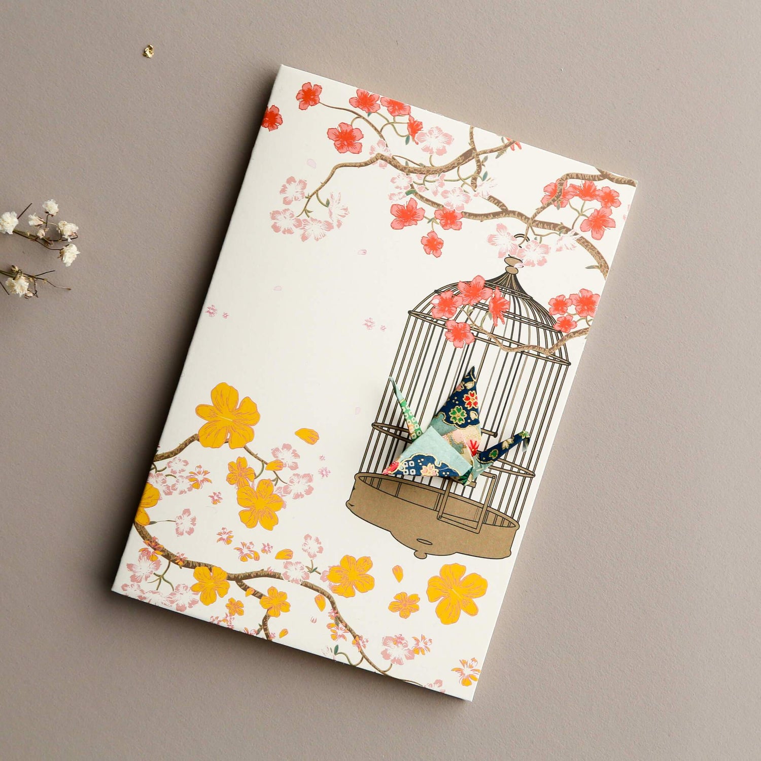 Card Crane in Cage Blossom Green