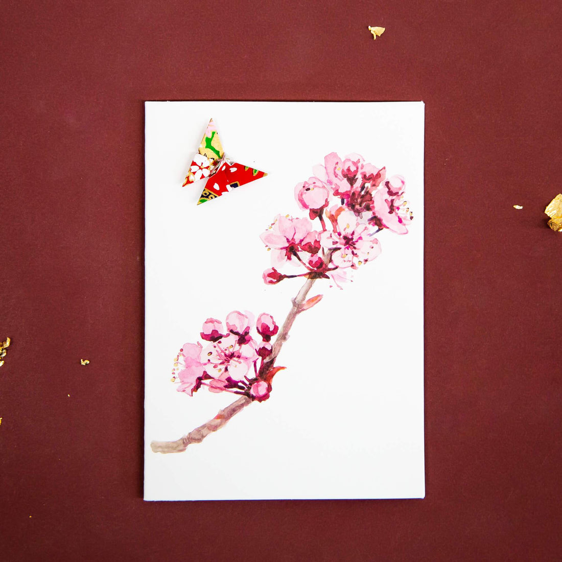 Card Blossom Branch Pink