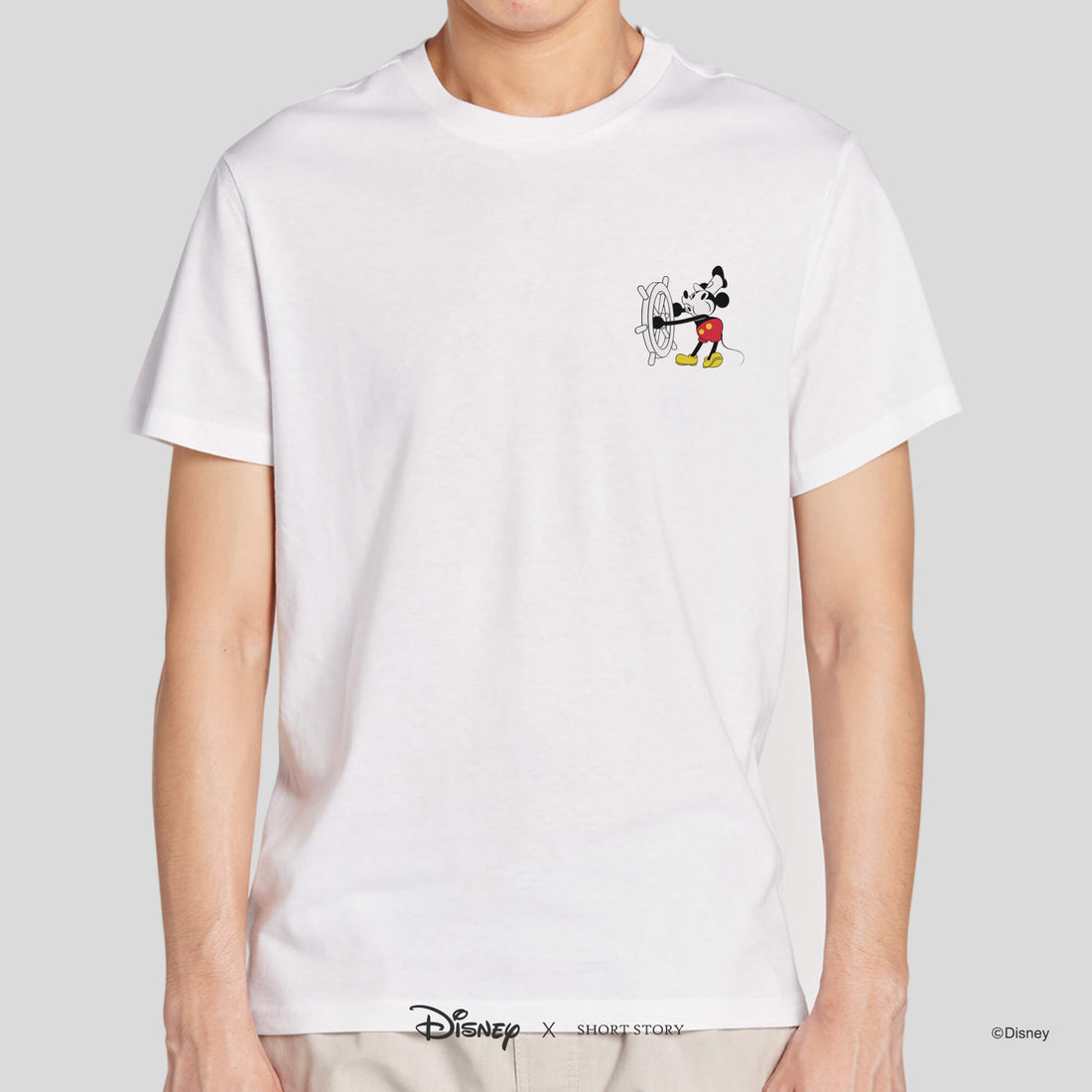 T-Shirt Embroidery Mickey Steamboat Willie